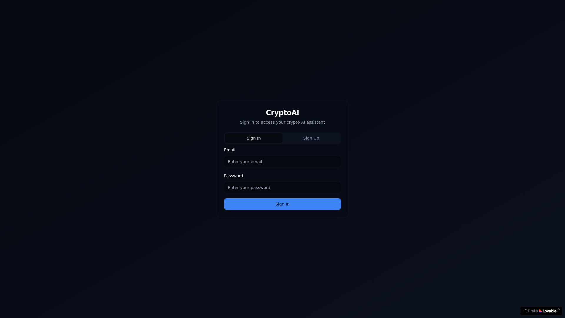 website screenshot of https://cryptocoreai.net/