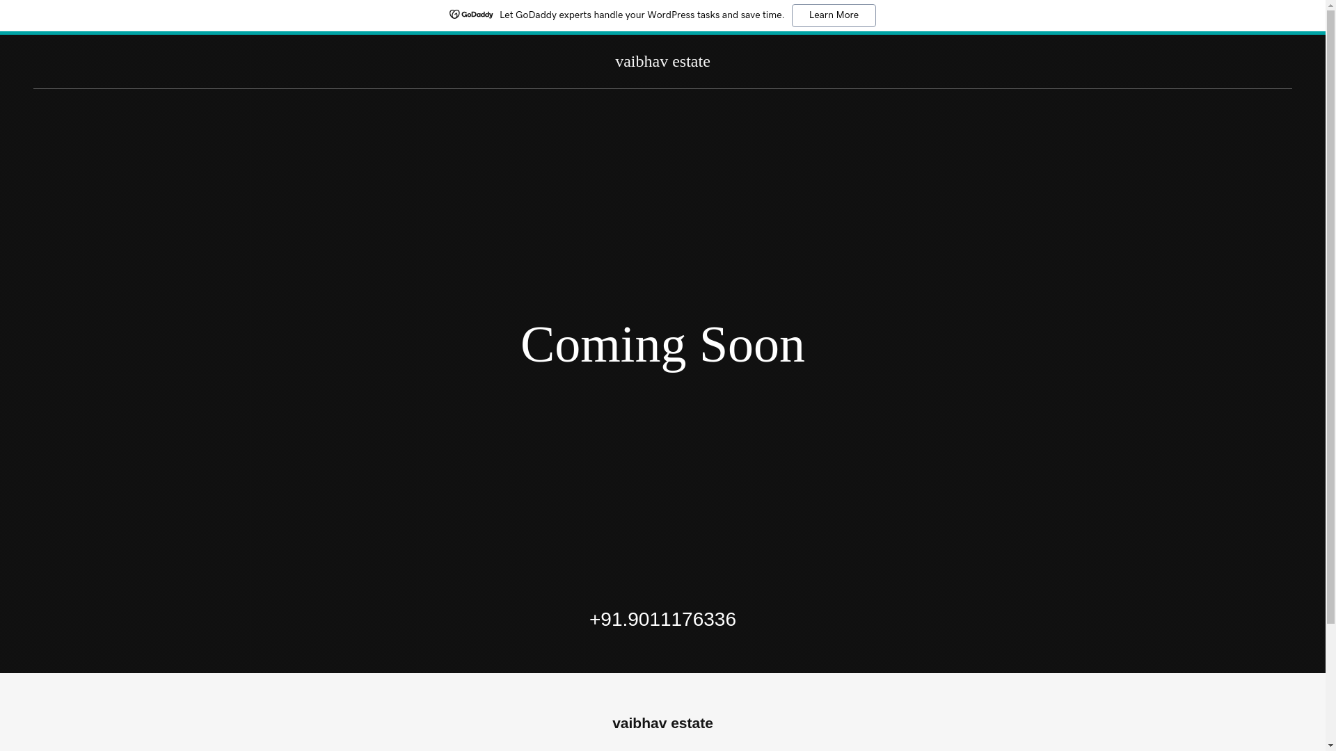 website screenshot of https://vaibhavestate.com/