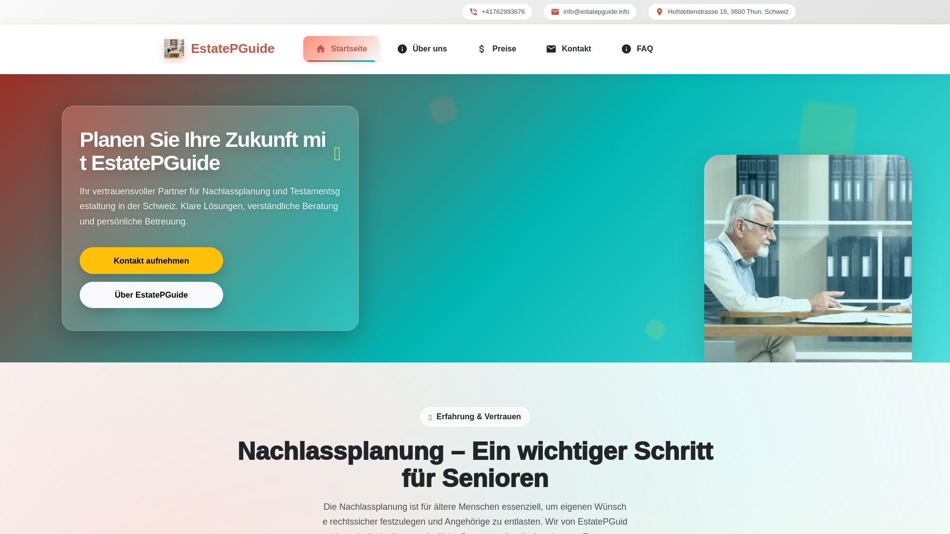 website screenshot of https://estatepguide.info