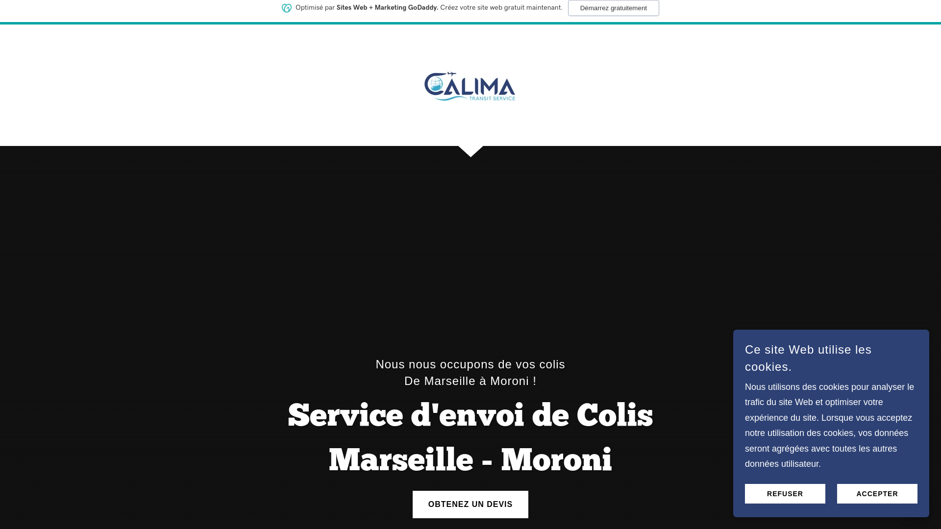 website screenshot of https://calimatransitservice.com