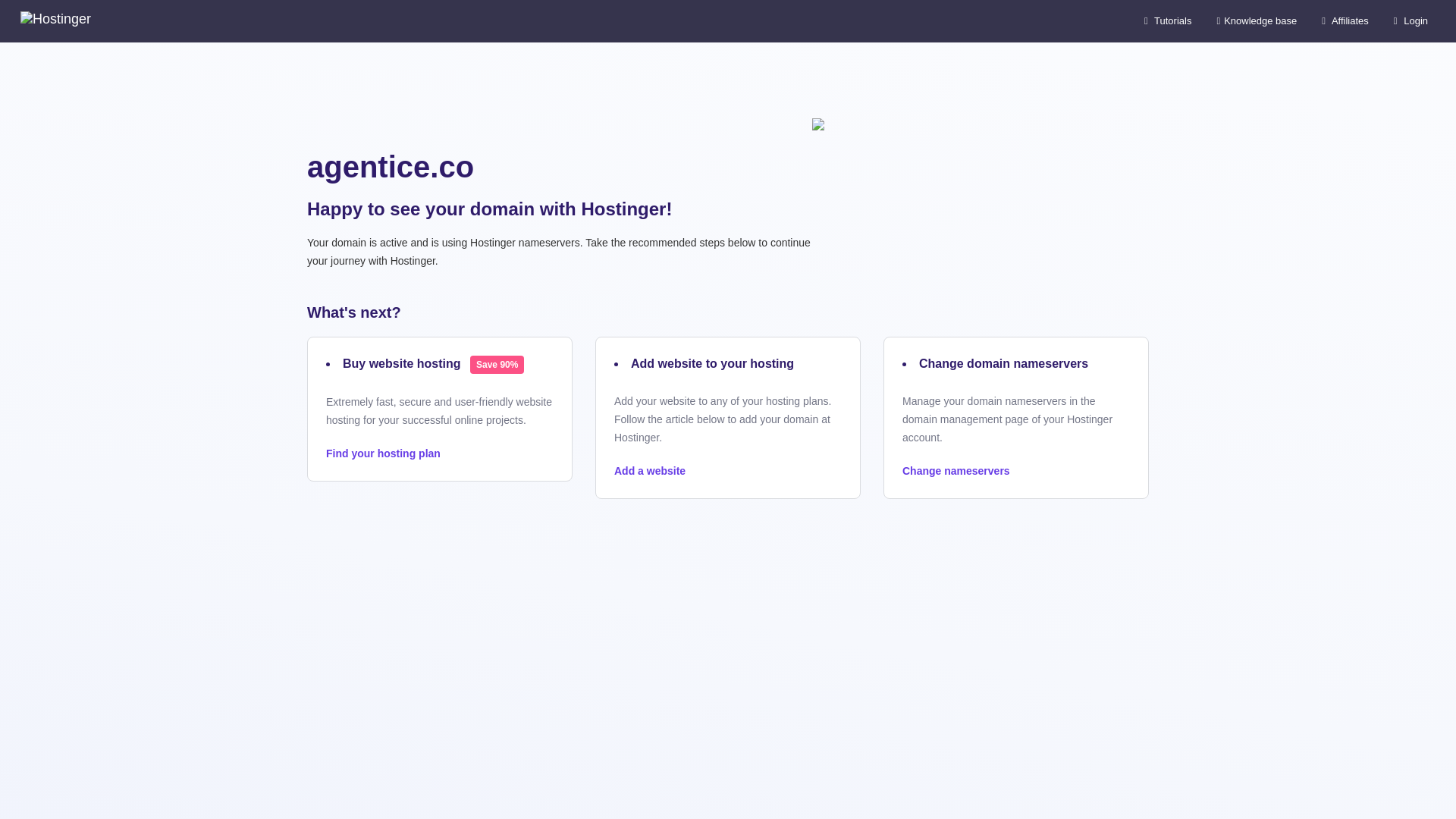 website screenshot of https://agentice.co/