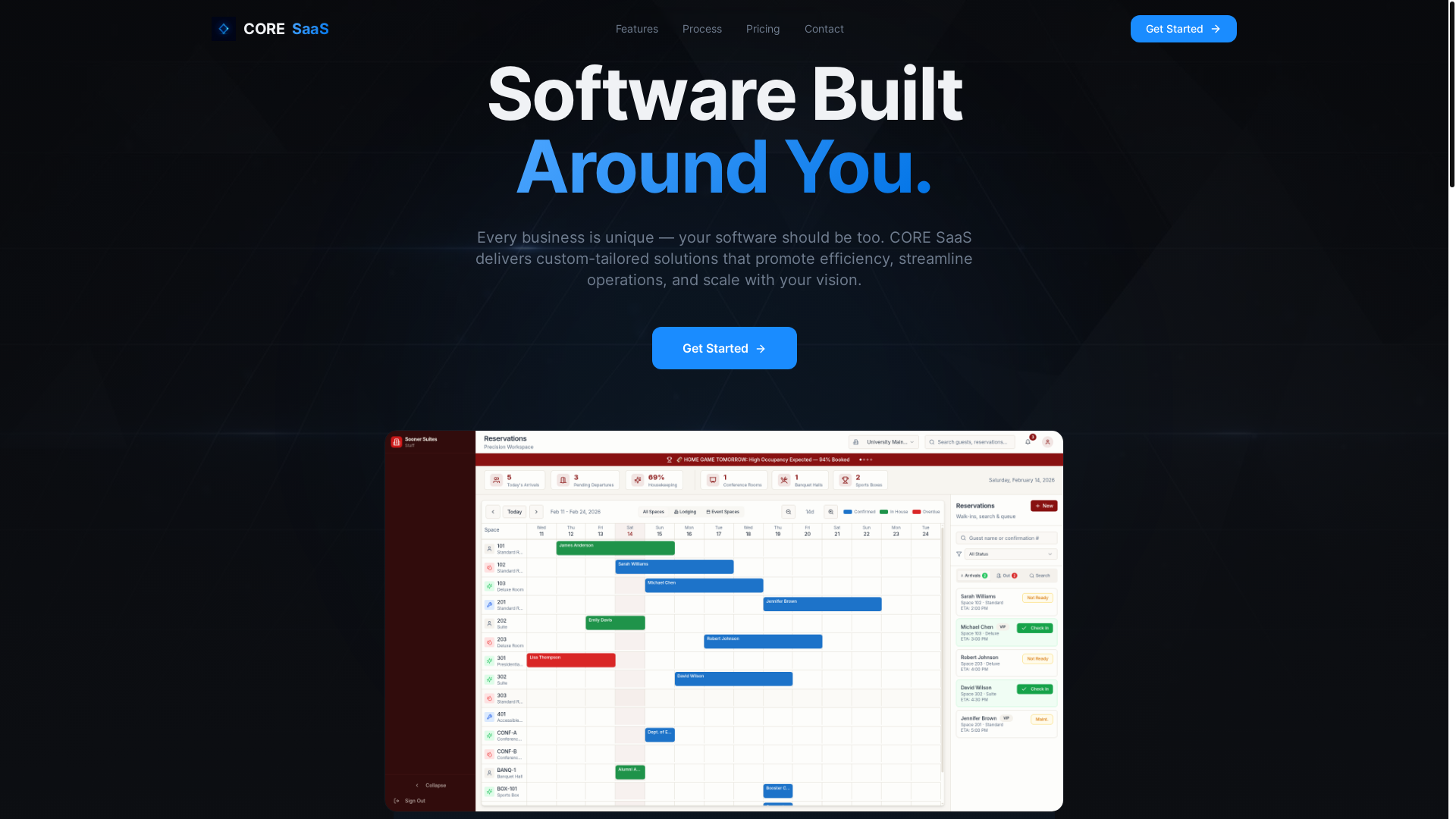 website screenshot of https://coreataservice.com/
