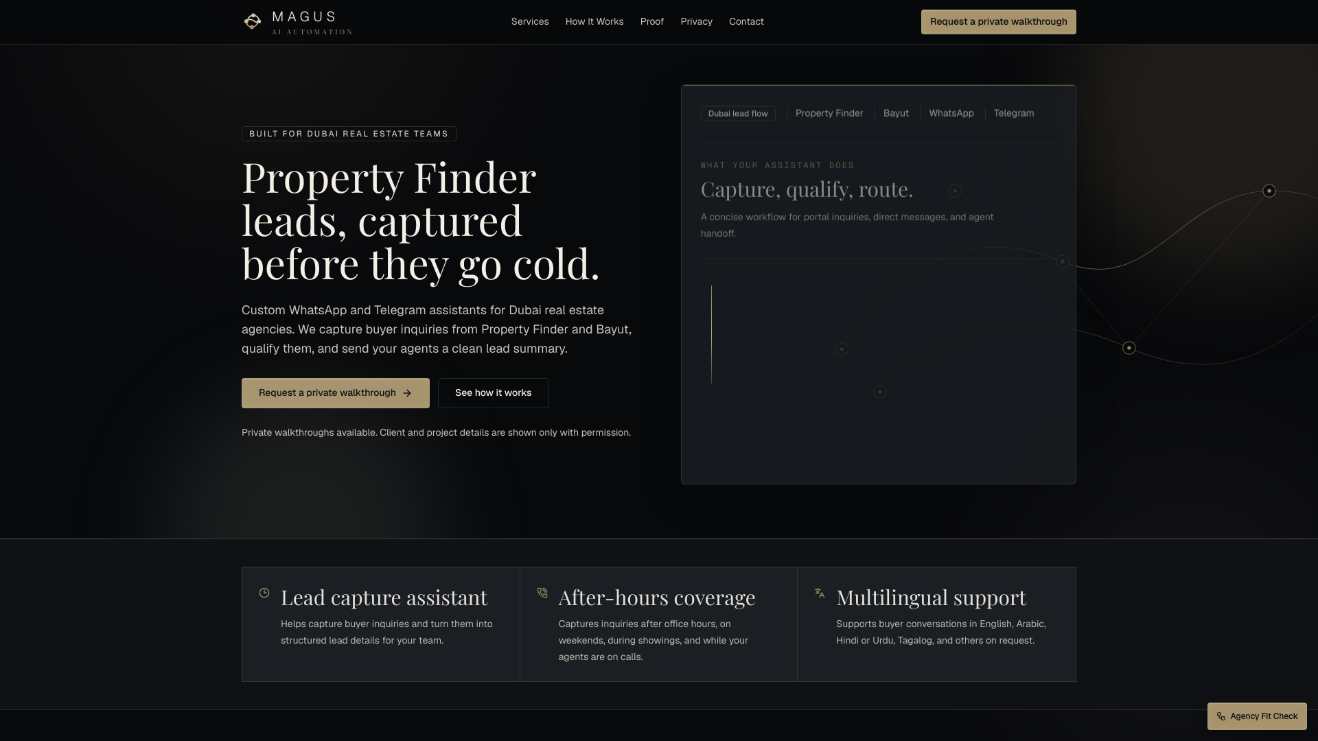 website screenshot of https://magusaiautomation.com/