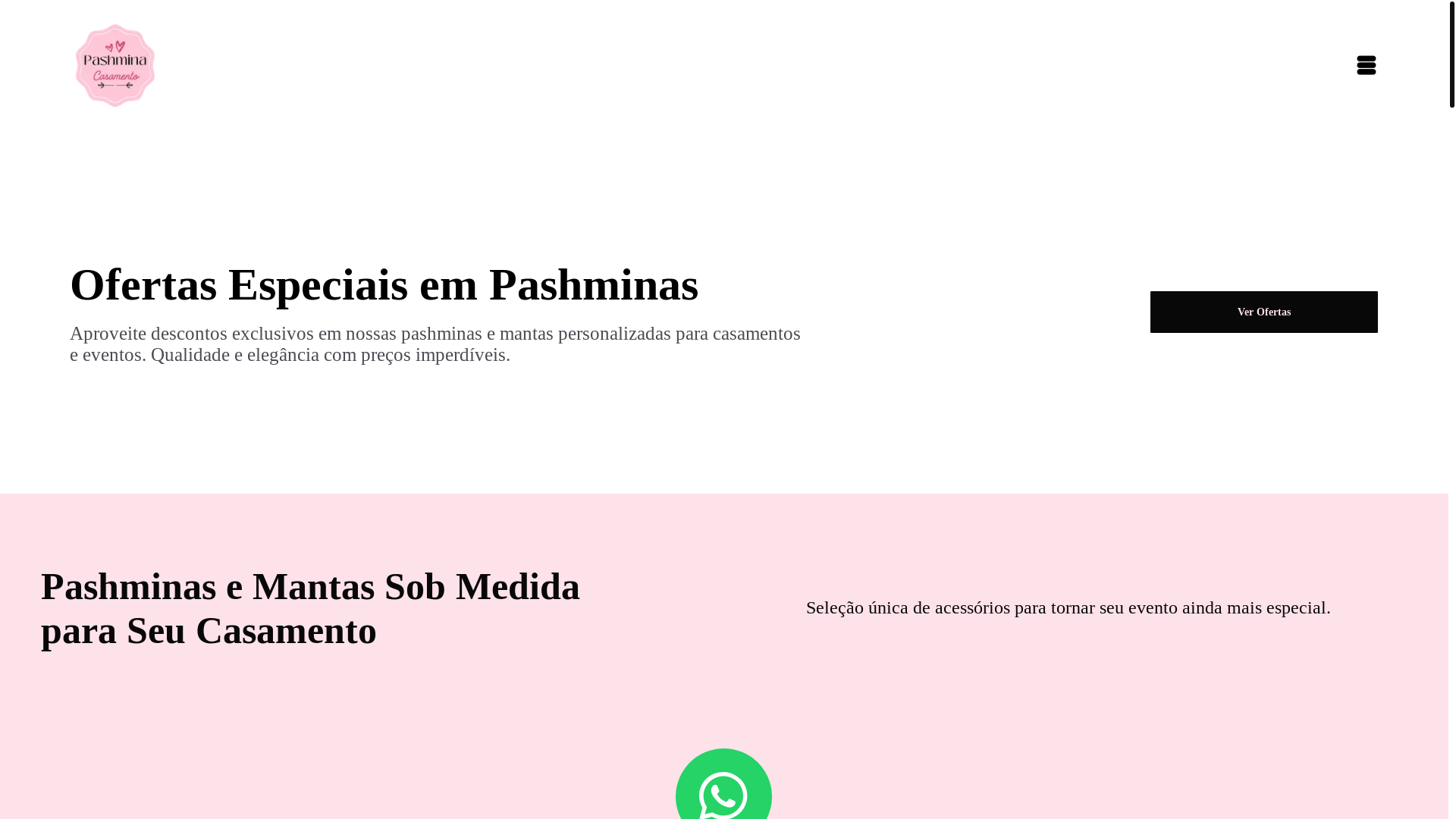 website screenshot of https://pashminacasamento.com.br/