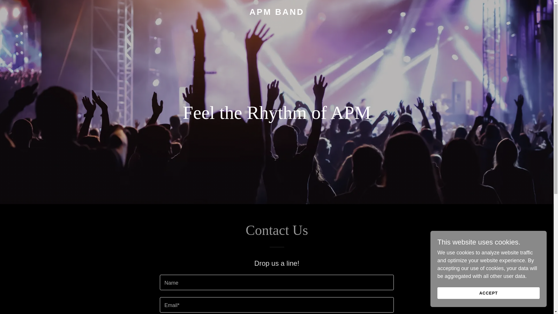 website screenshot of https://apmband.com/