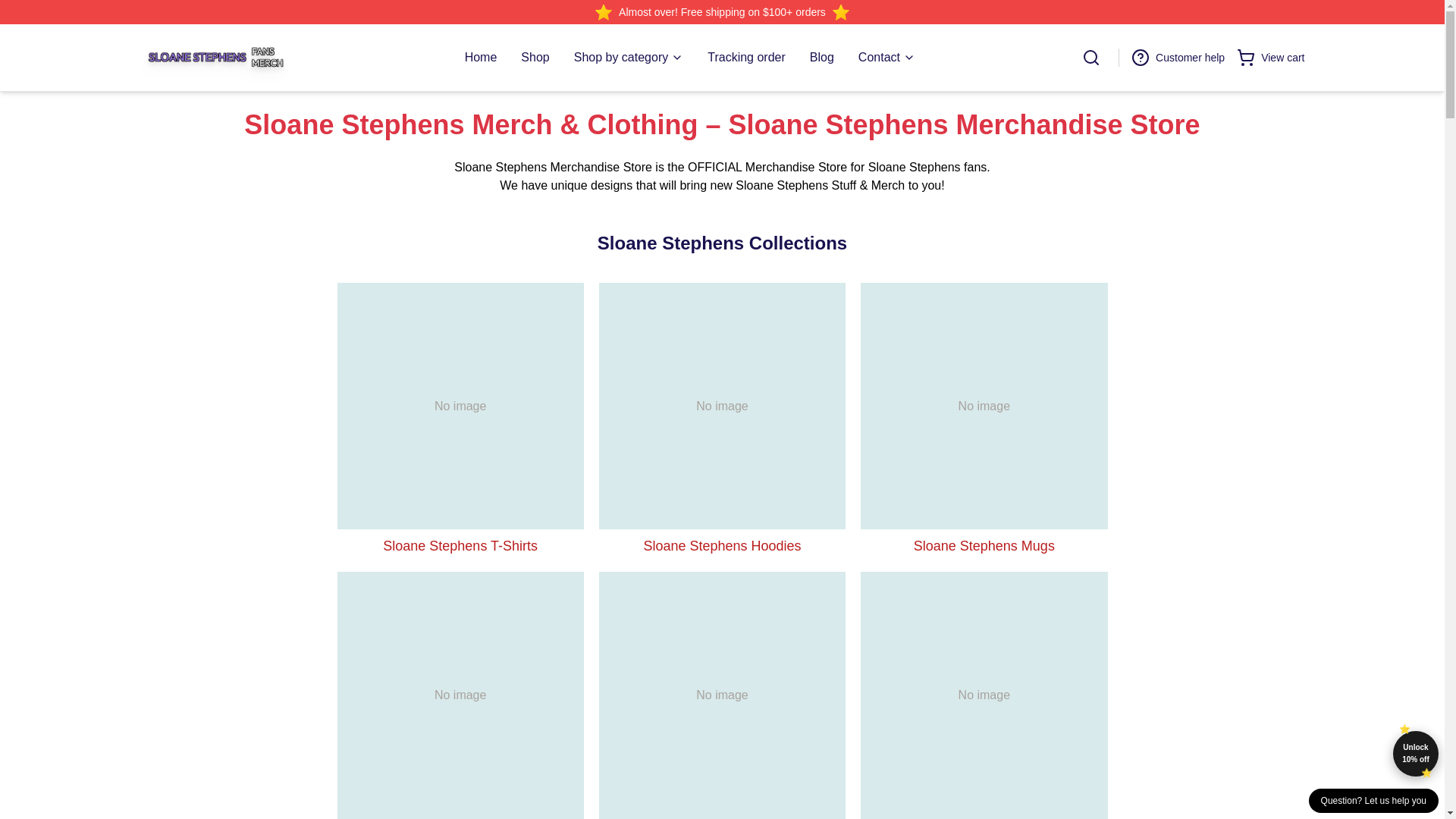 website screenshot of https://sloanestephens.shop/