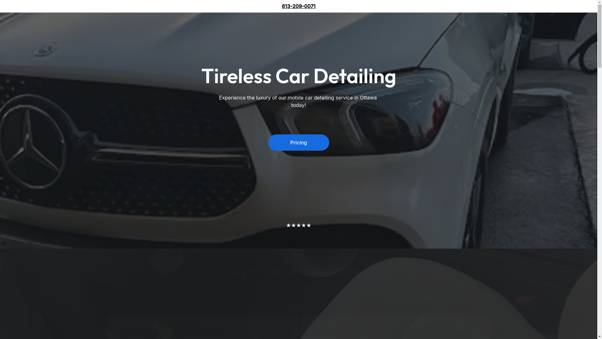 website screenshot of https://shadowlinecardetailing.shop/