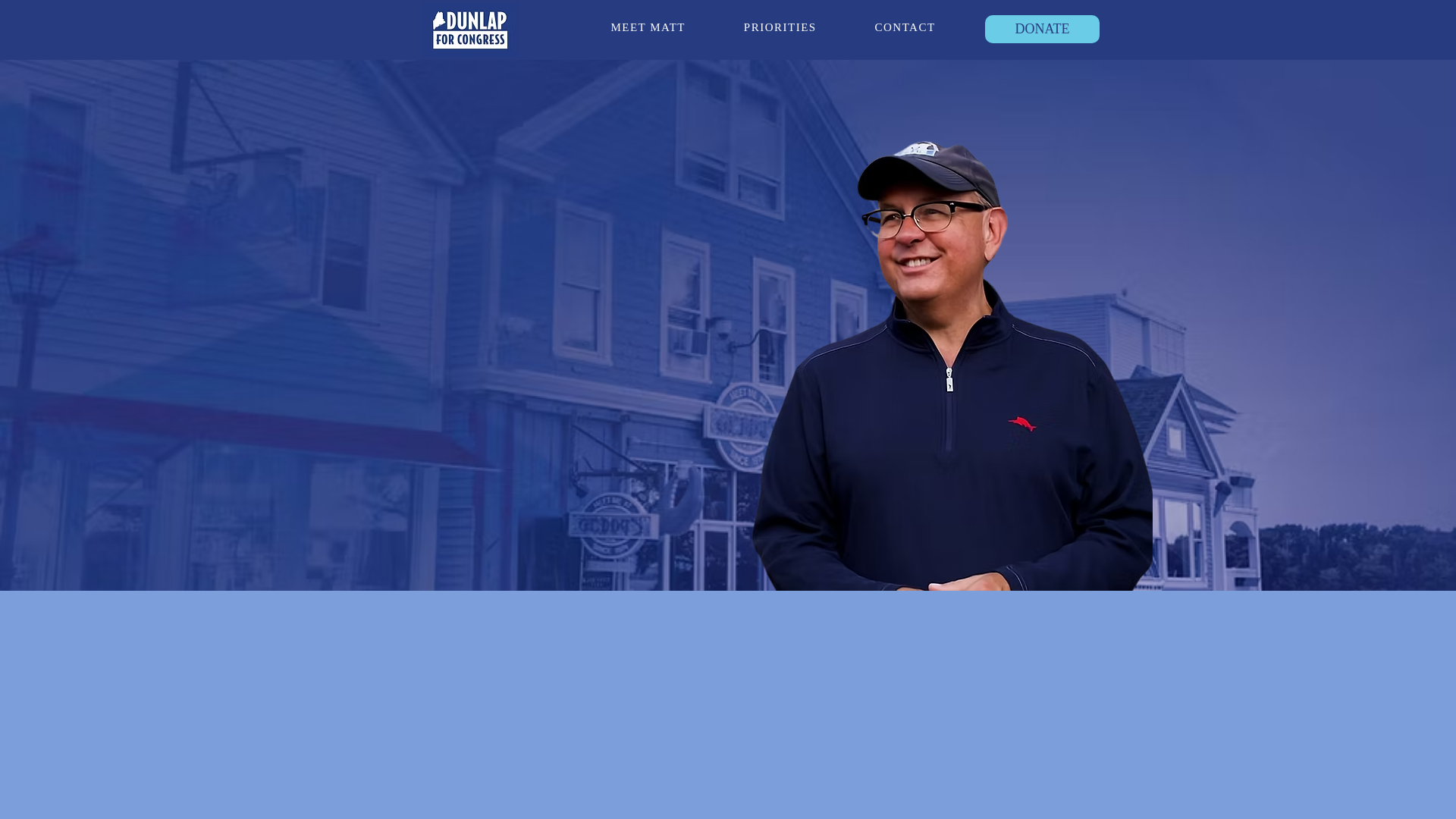 website screenshot of https://mattdunlapforcongress.org/