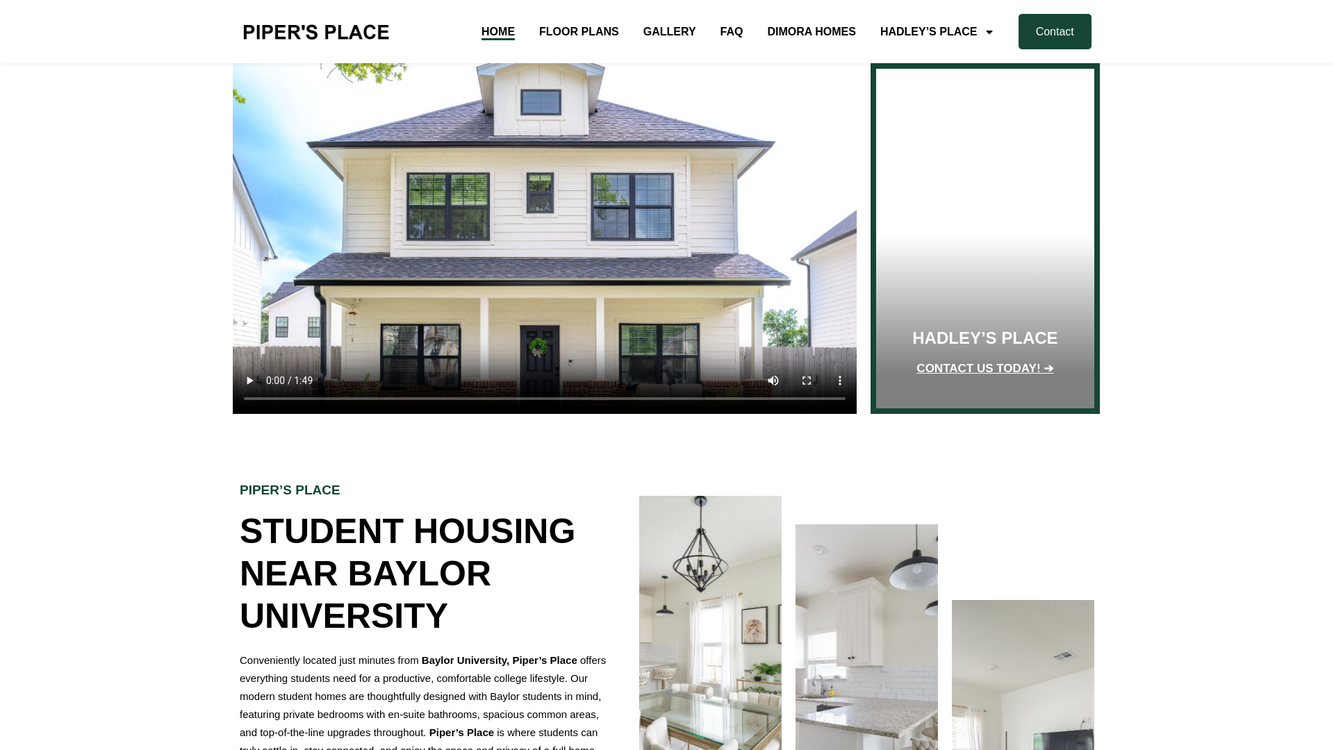 website screenshot of https://pipersplaceatbaylor.com