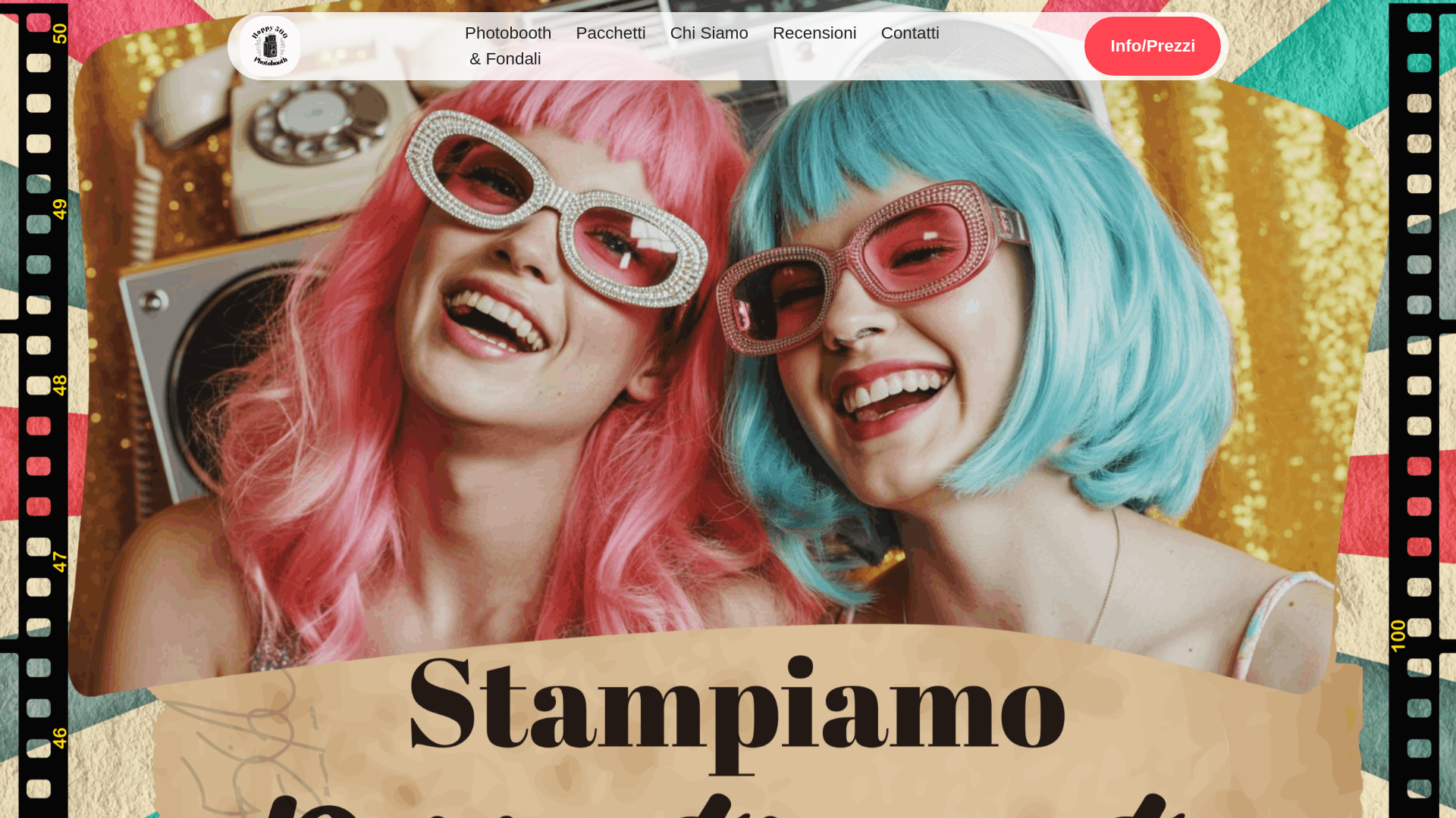 website screenshot of https://photoboothpugliese.it/