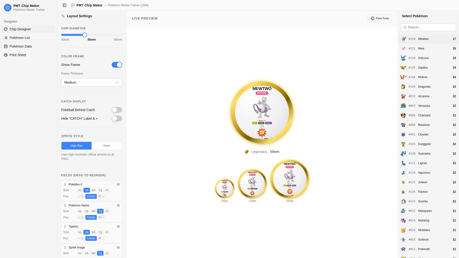 website screenshot of https://pokemonchipforge.com/