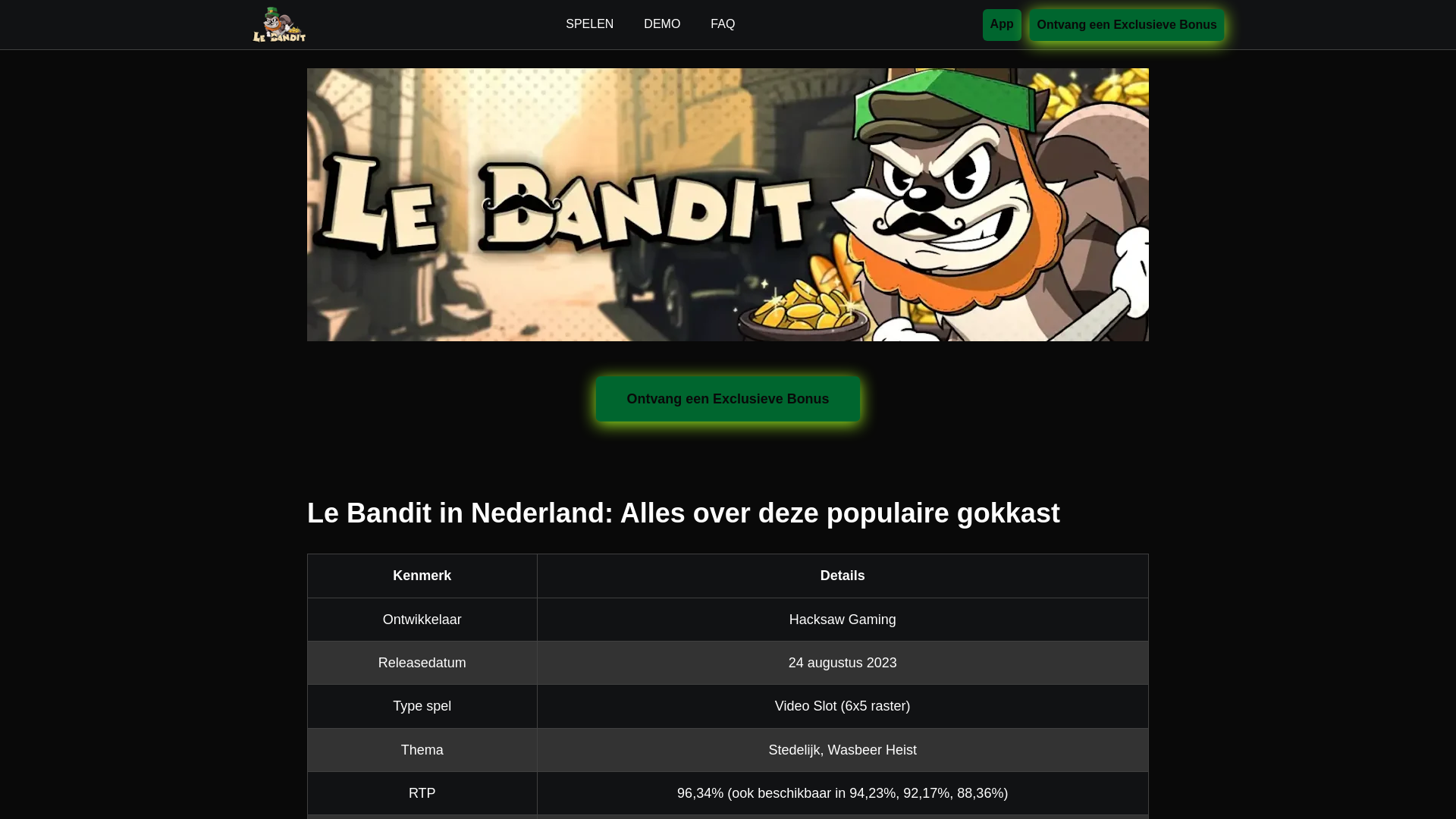 website screenshot of https://lebanditspelen.nl