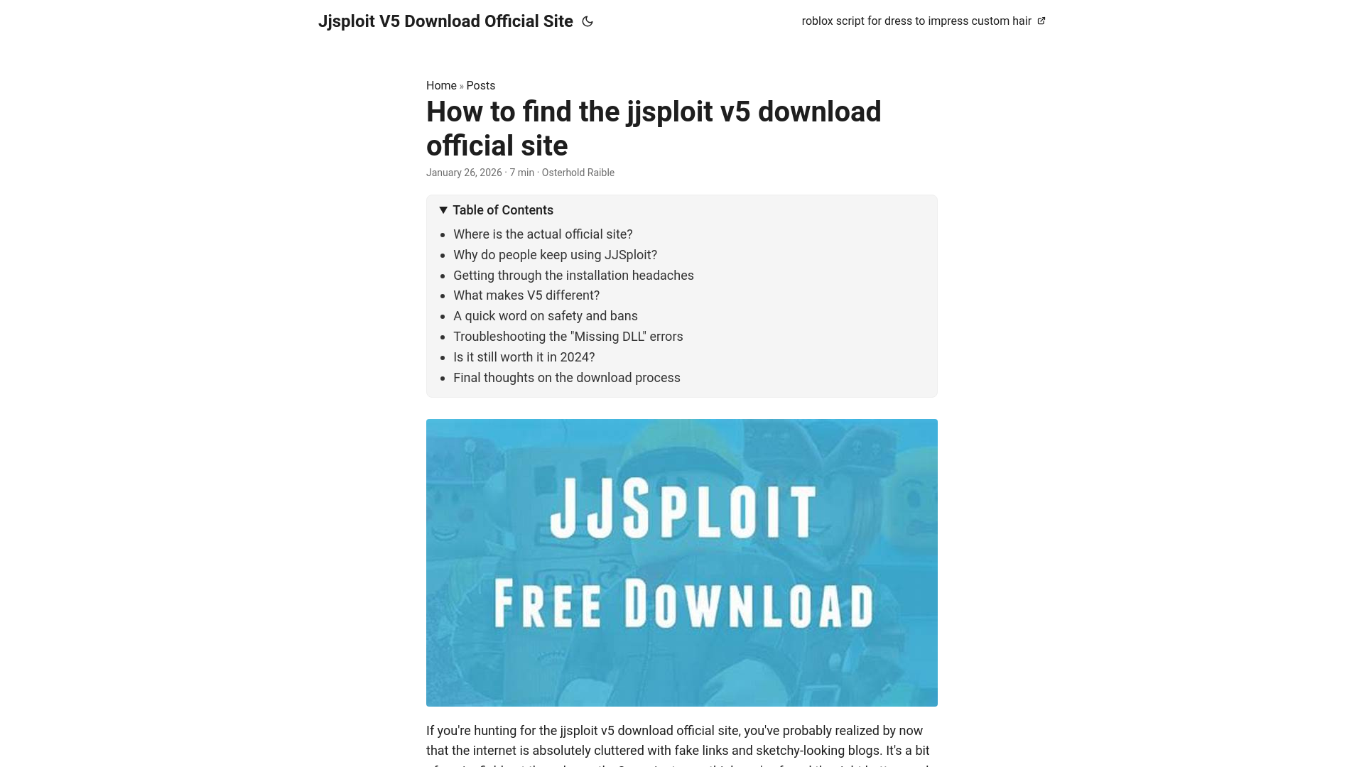 website screenshot of https://jjsploit-v5-download-official-site.pages.dev/