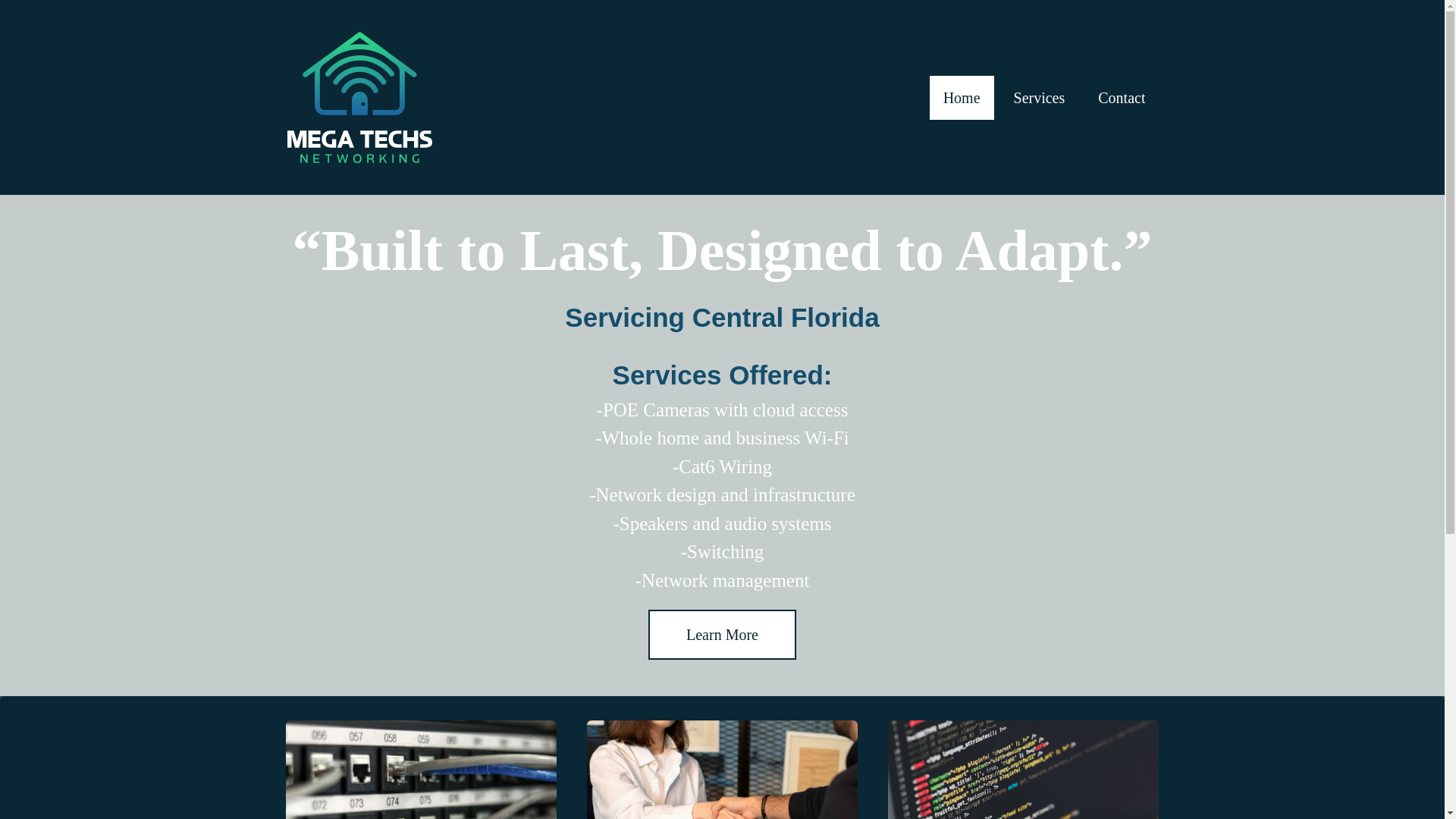 website screenshot of https://megatechsnetworking.com/