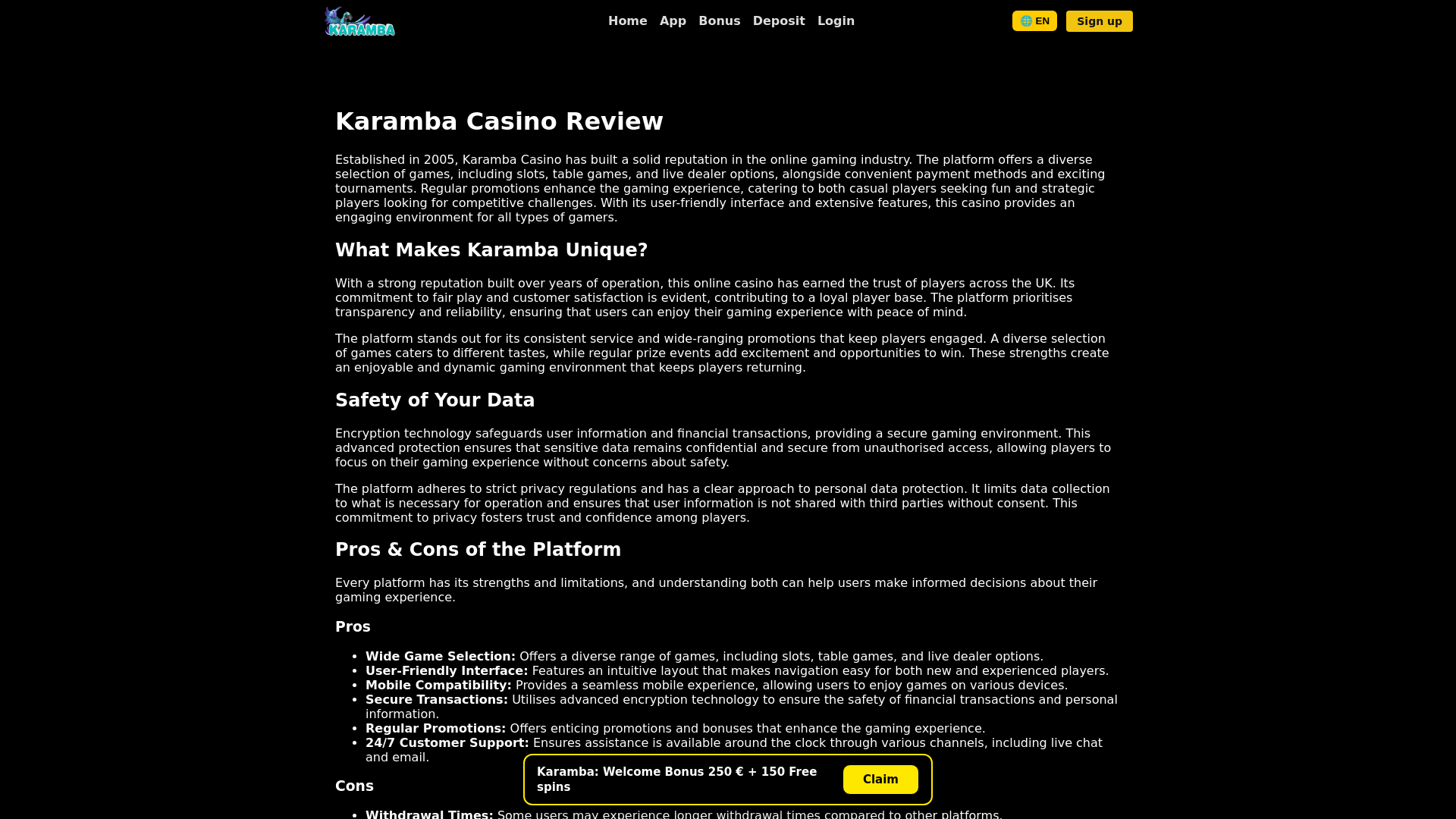 website screenshot of https://karambalogin-vip.pages.dev/