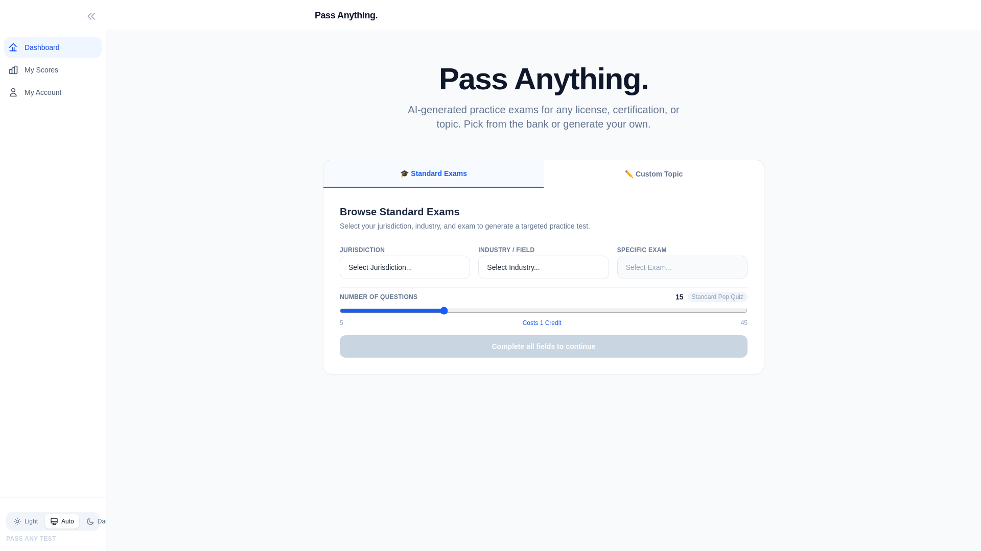 website screenshot of https://passanything.net/