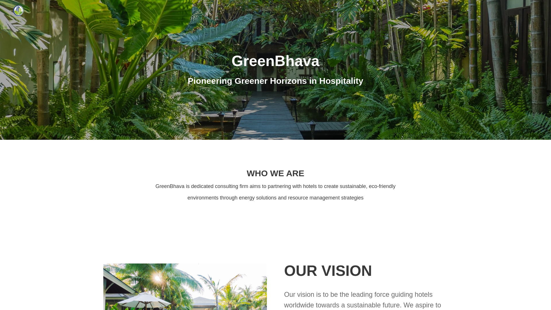 website screenshot of https://greenbhava.com/