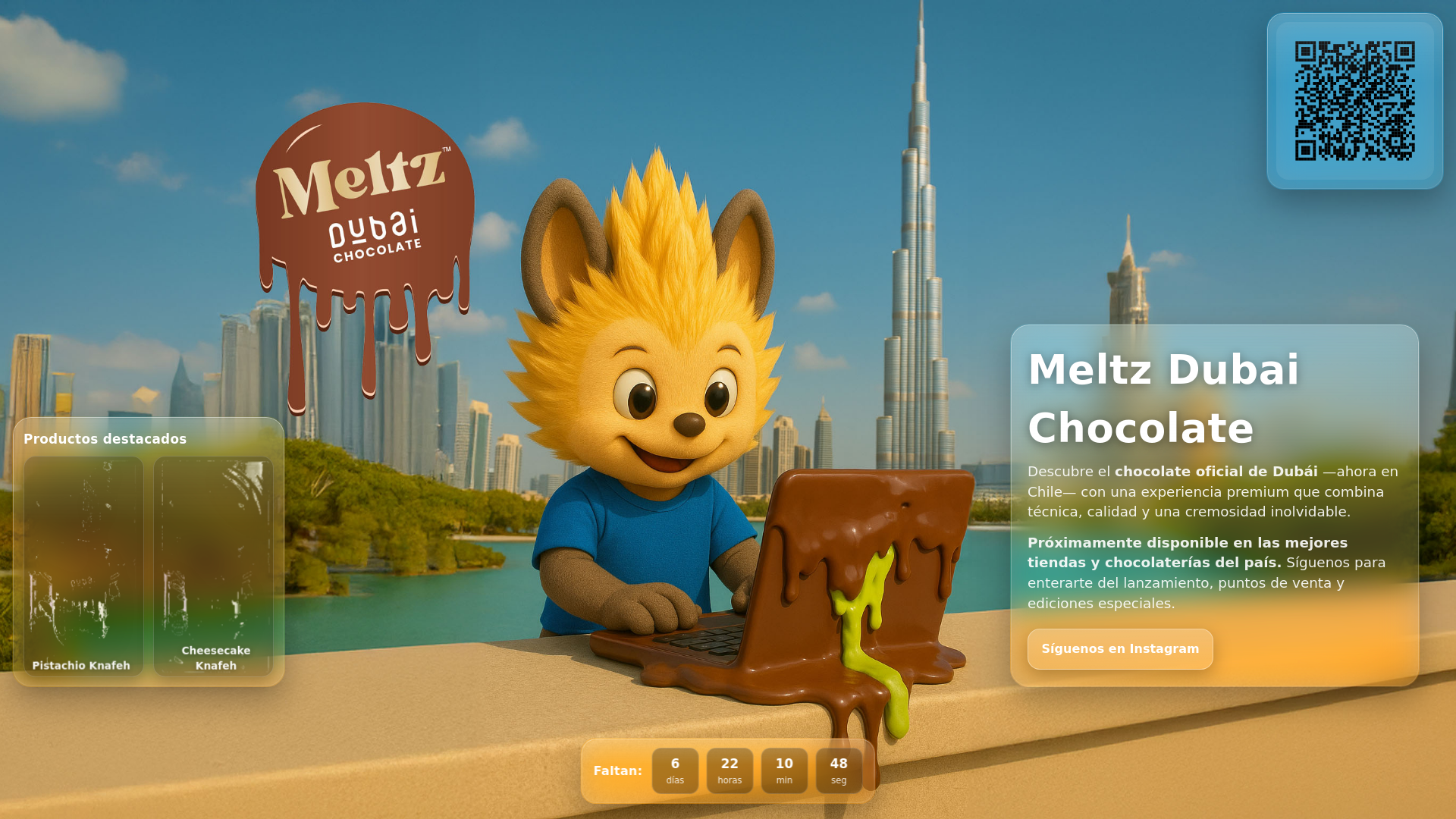 website screenshot of https://meltzdubaichocolate.cl/