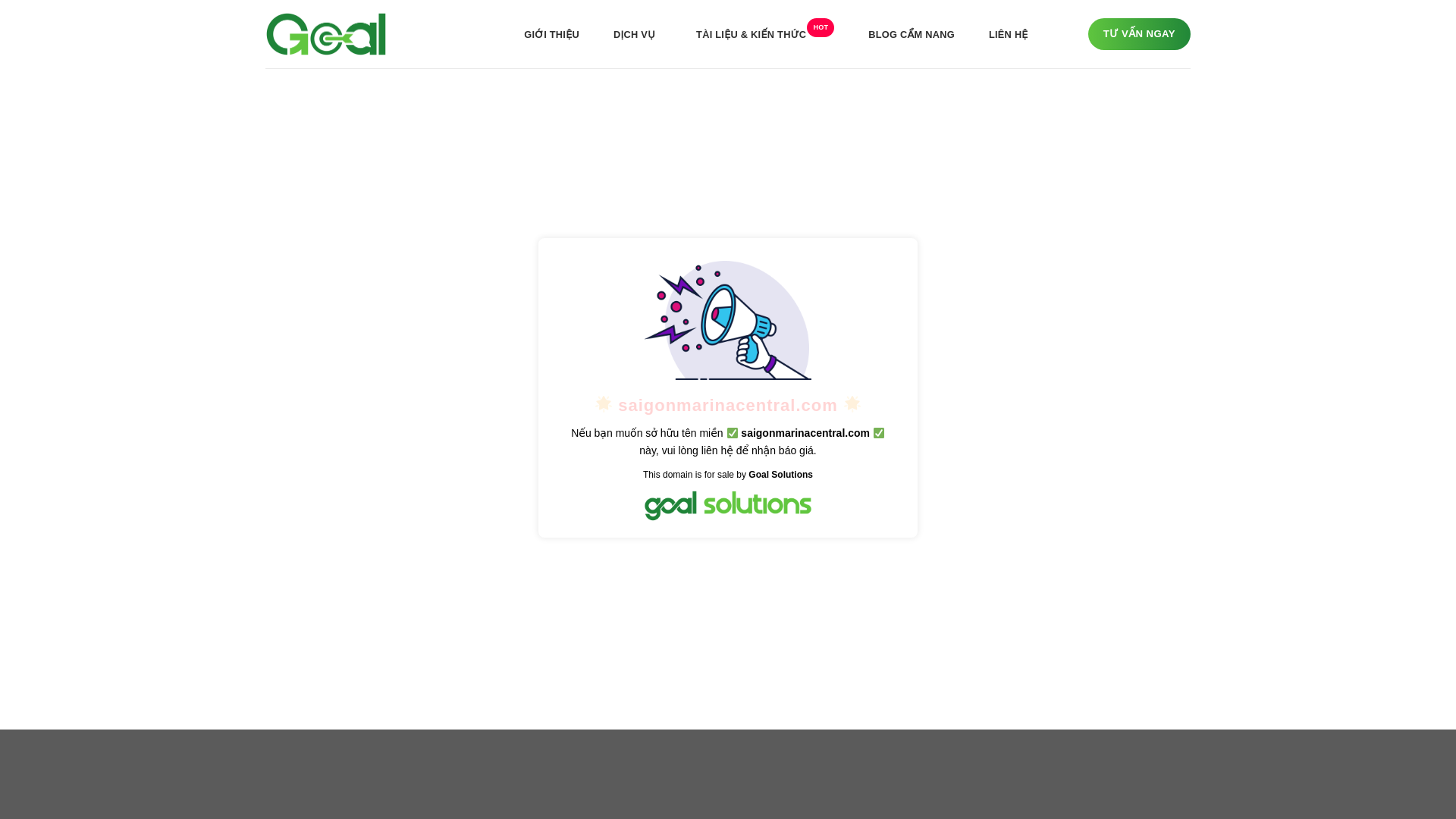 website screenshot of https://saigonmarinacentral.com/