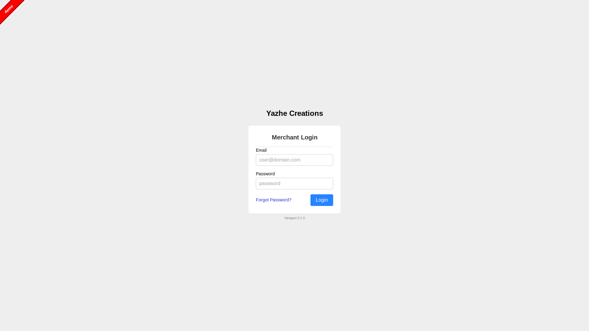 website screenshot of https://vanigam-merchant-demo.pages.dev/
