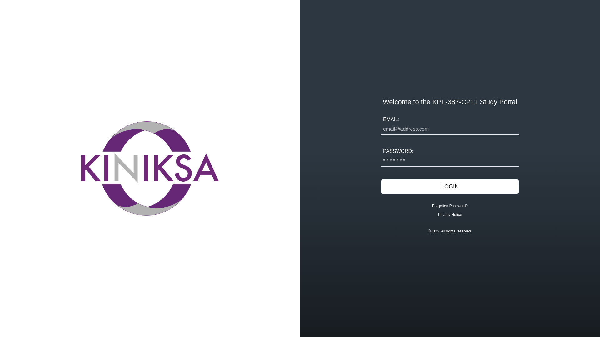 website screenshot of https://kiniksastudyportal.com/