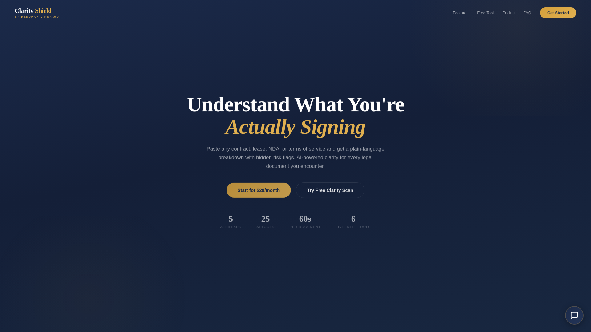 website screenshot of https://clarityshield.online/