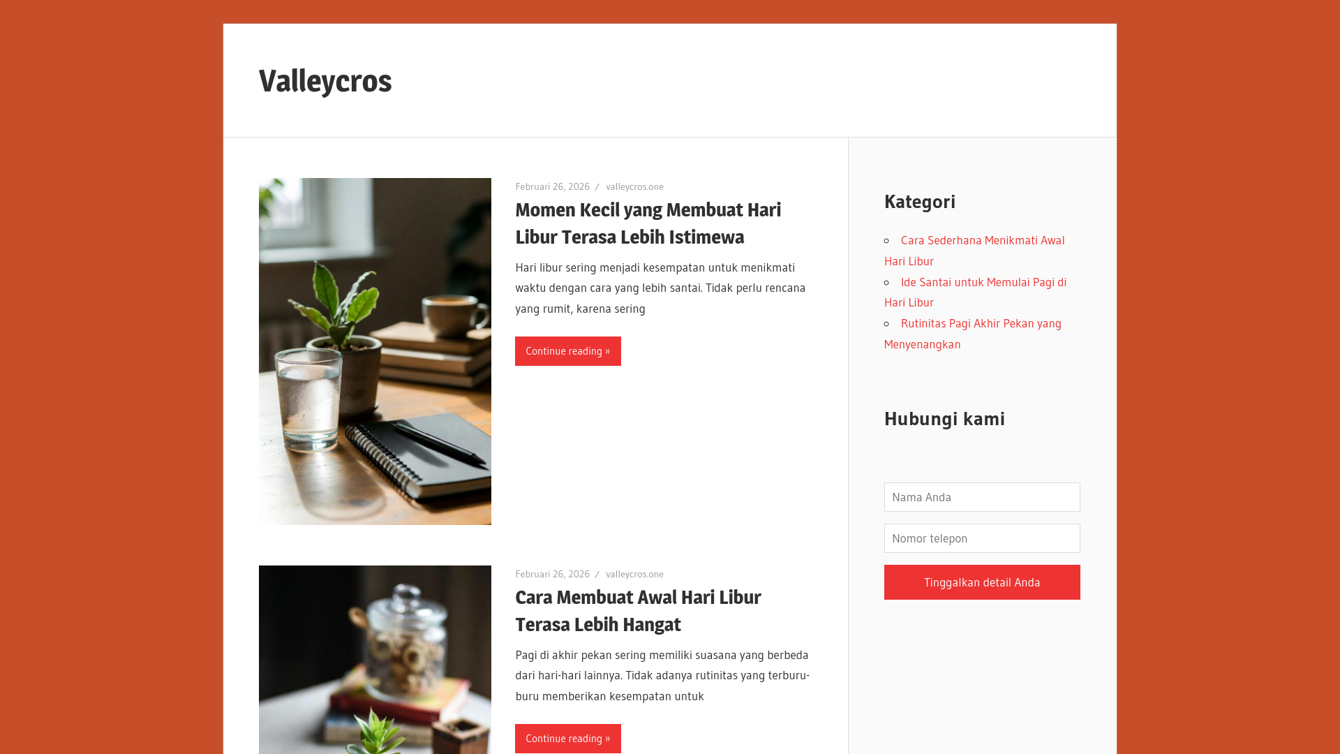 website screenshot of https://valleycros.one/