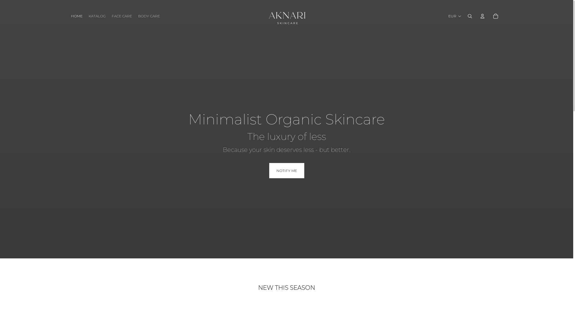 website screenshot of https://aknariskin.com/