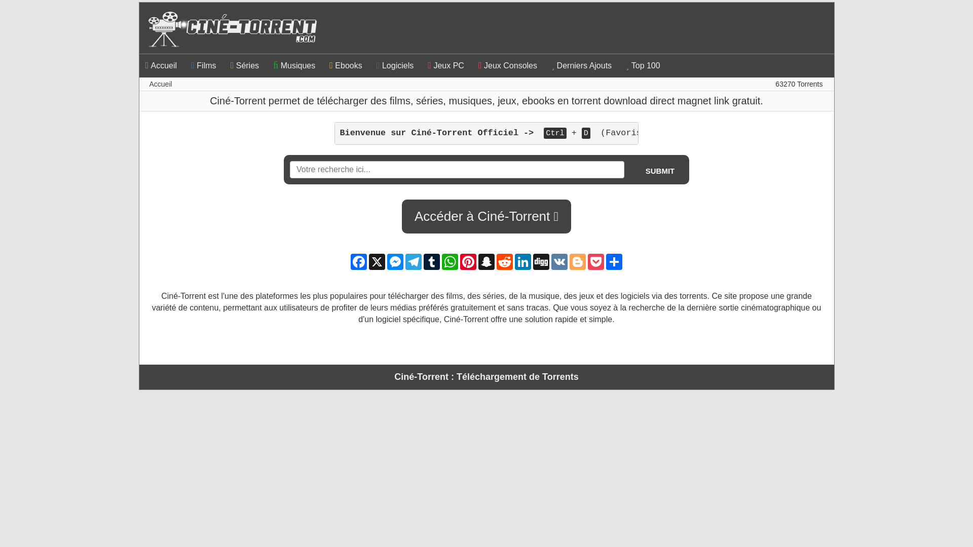 website screenshot of https://cine-torrent.org/