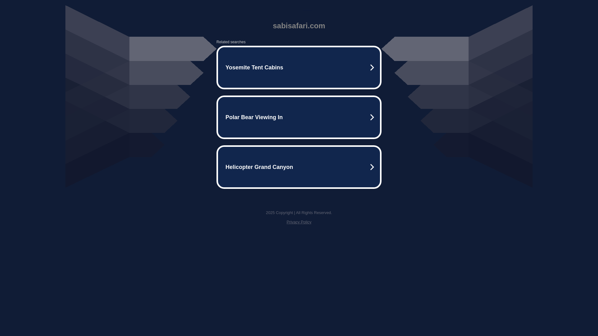 website screenshot of https://sabisafari.com/