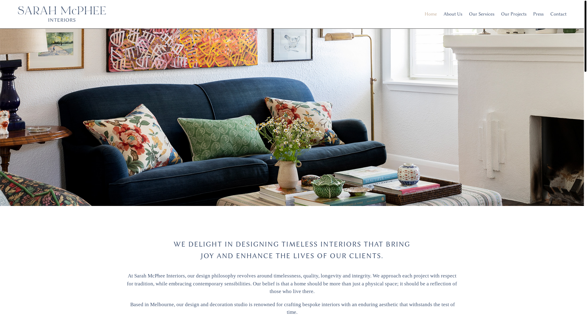 website screenshot of https://sarahmcpheeinteriors.online/
