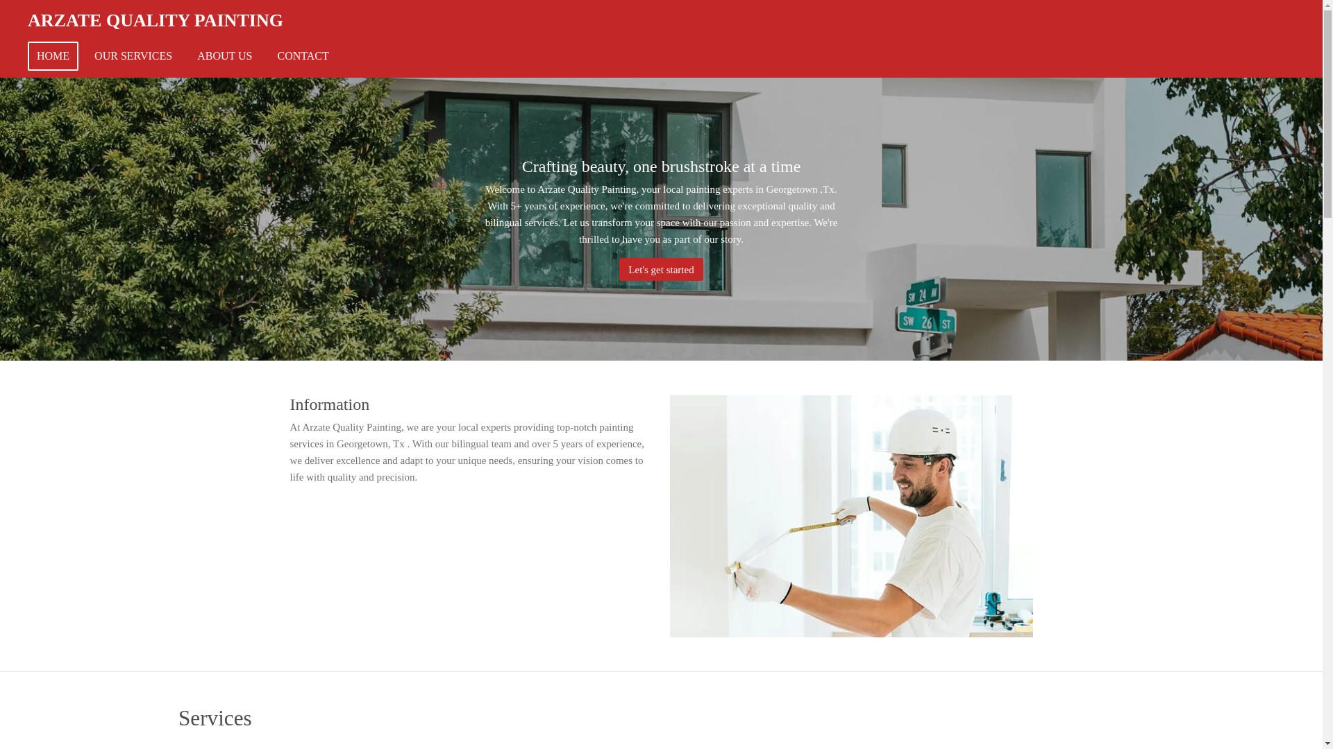 website screenshot of https://arzatequalitypainting.com/