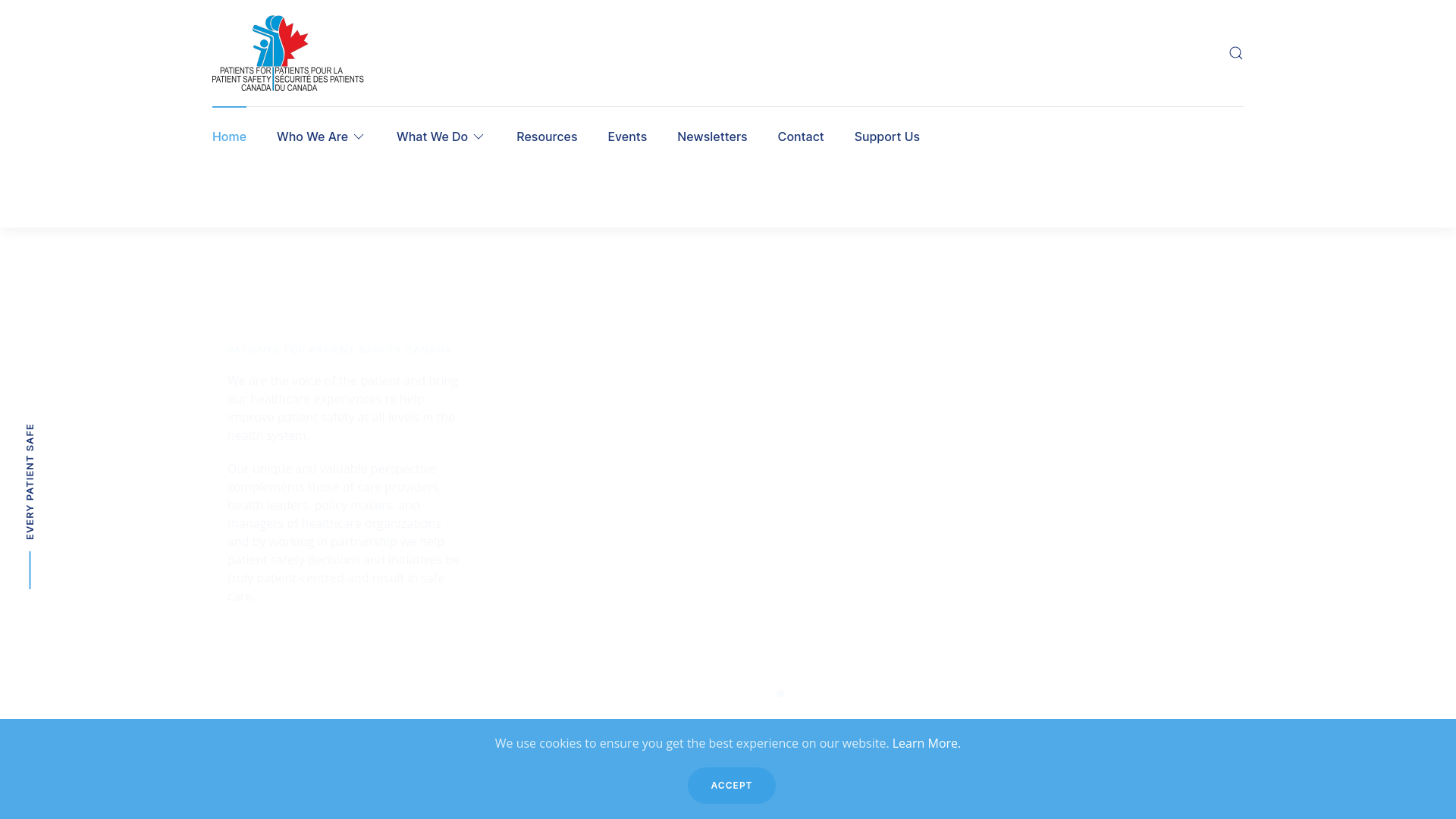 website screenshot of https://patients4safety.com