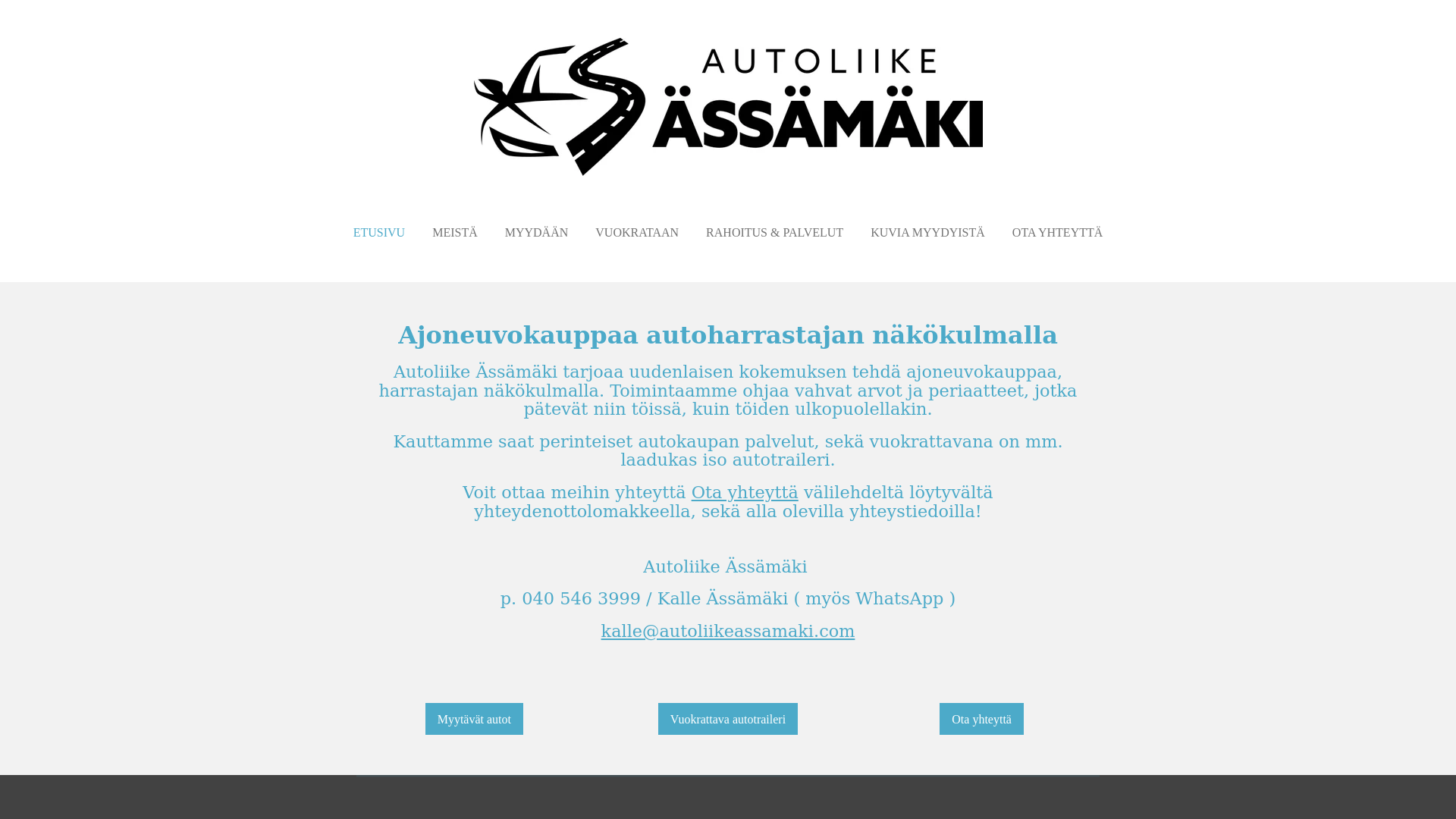 website screenshot of https://autoliikeassamaki.fi/