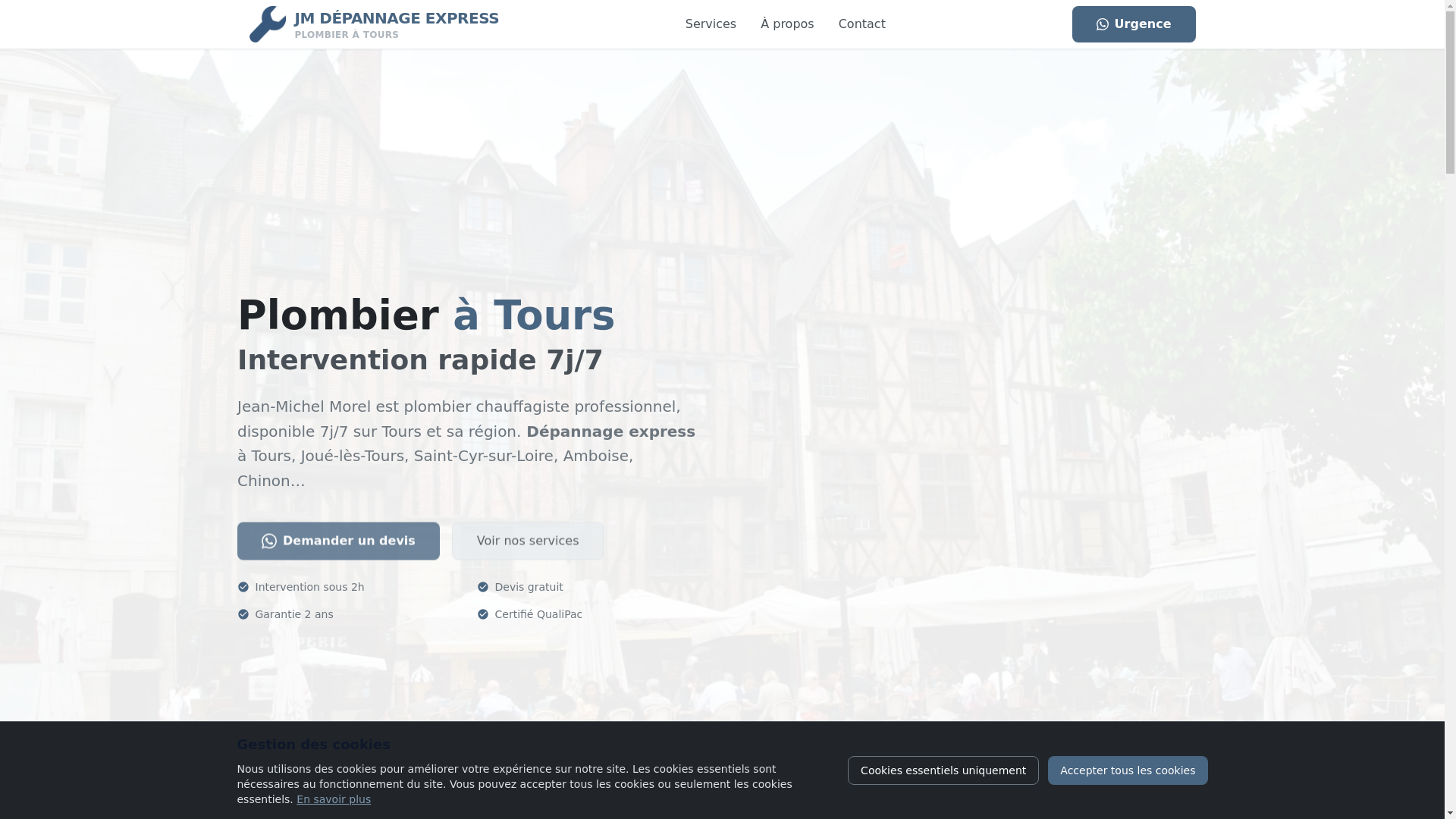 website screenshot of https://jm-depannage.fr/