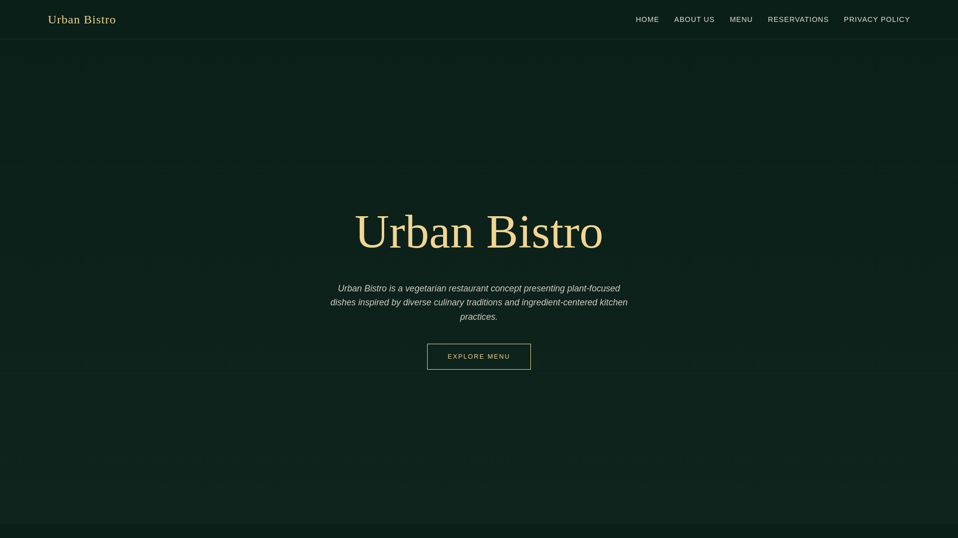 website screenshot of https://urbanbistro.buzz