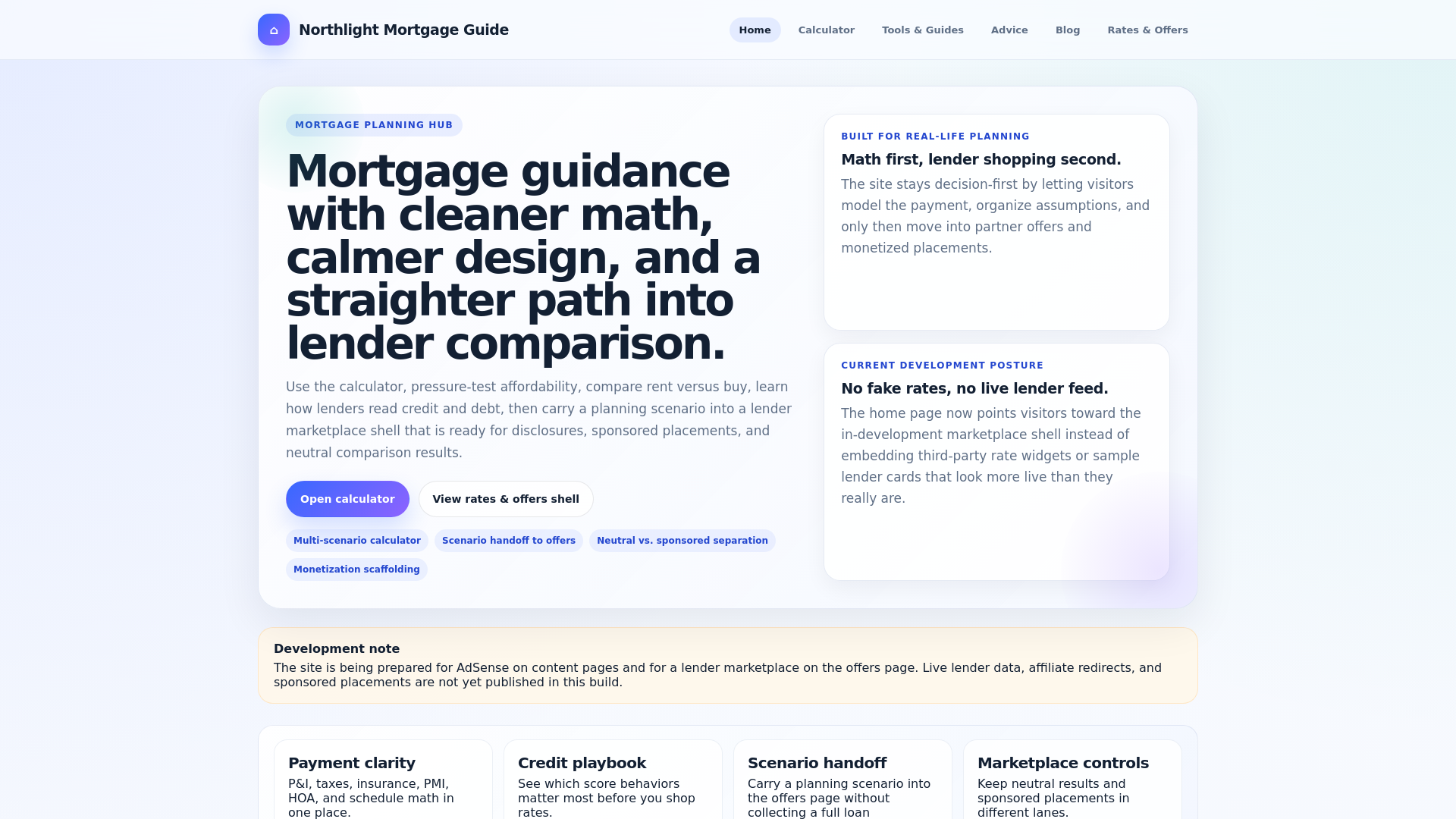 website screenshot of https://northlight-mortgage.com/