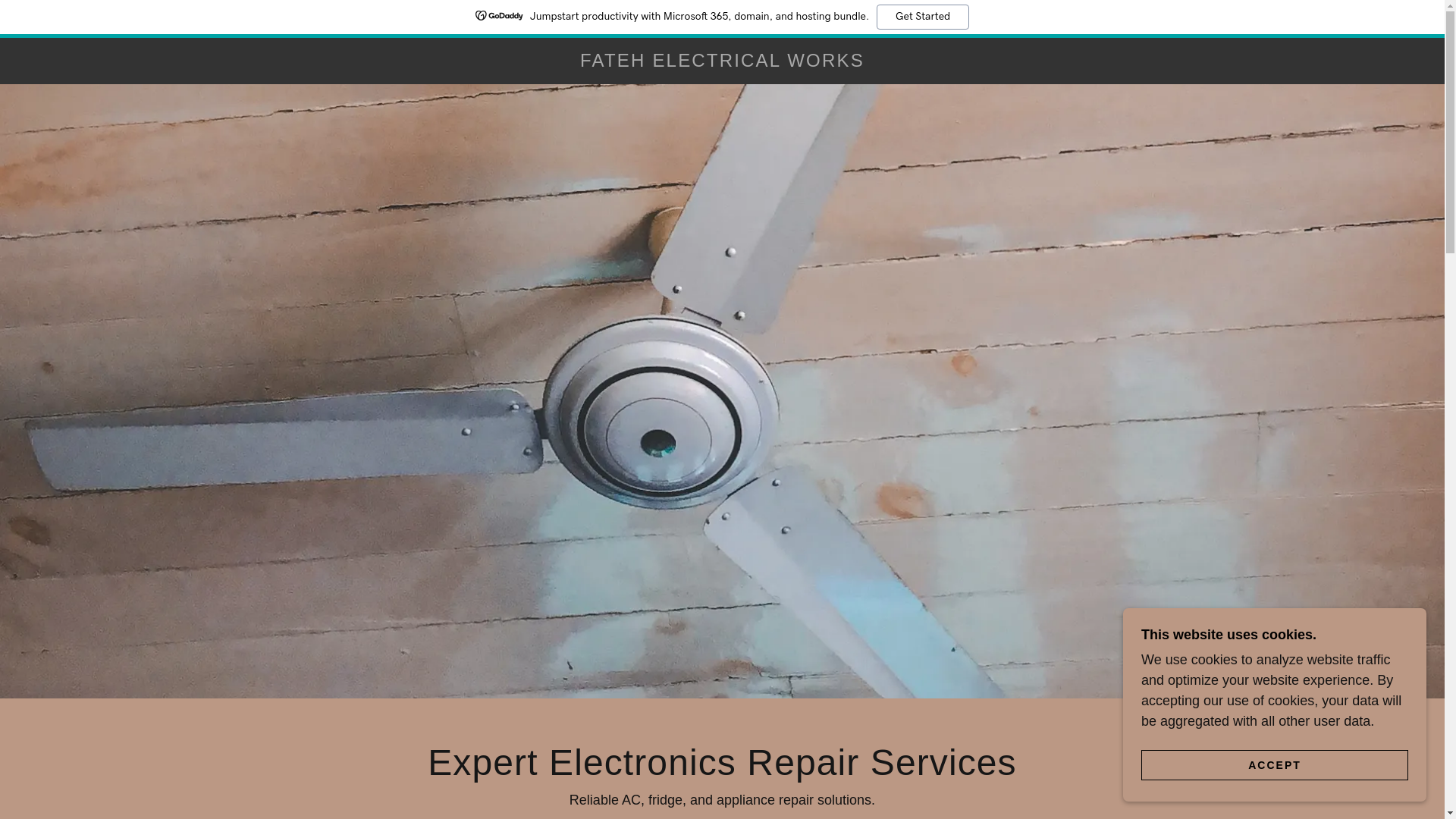 website screenshot of https://fatehelectricalworks.in/