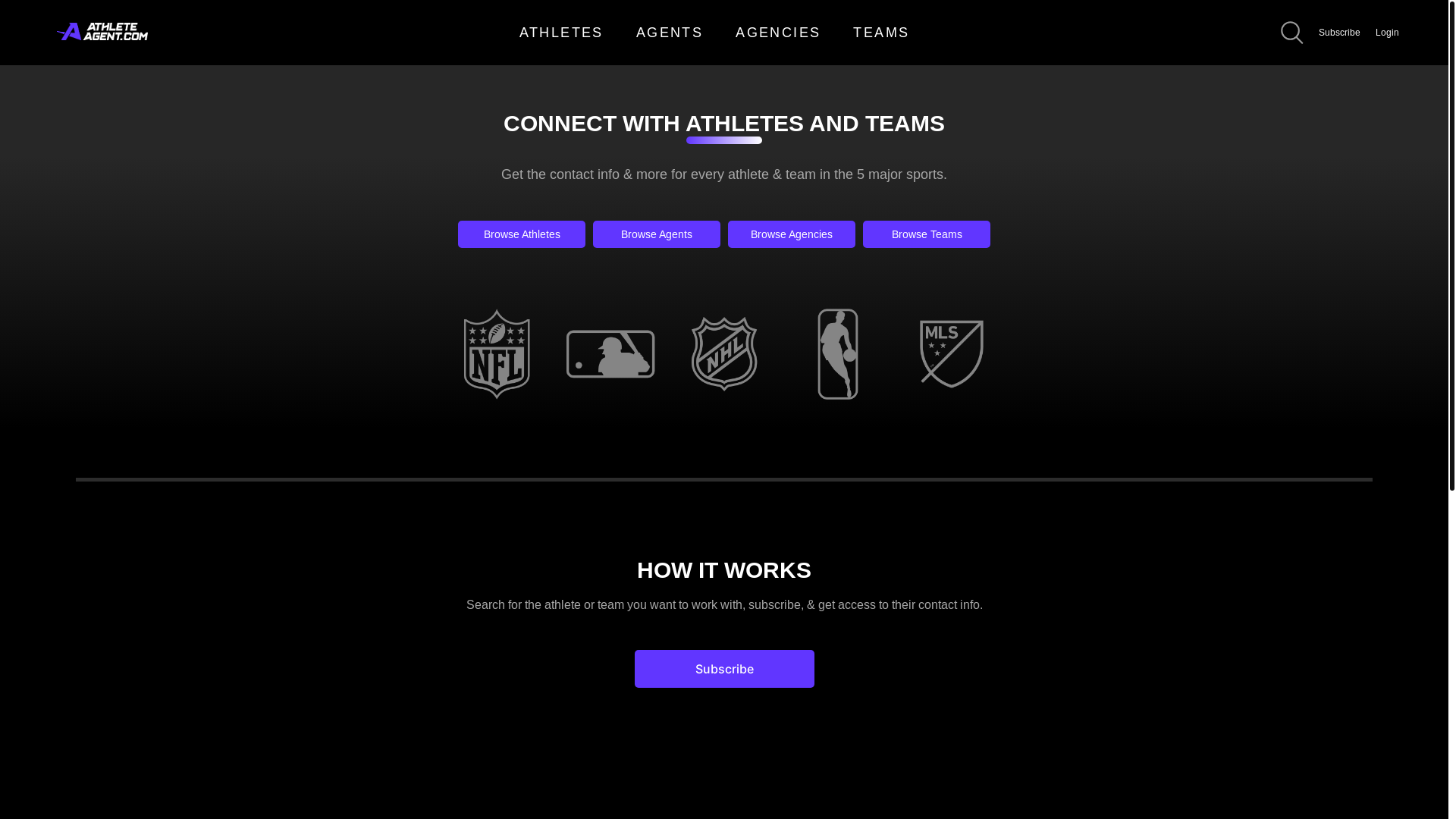 website screenshot of https://meetathleteagent.com/
