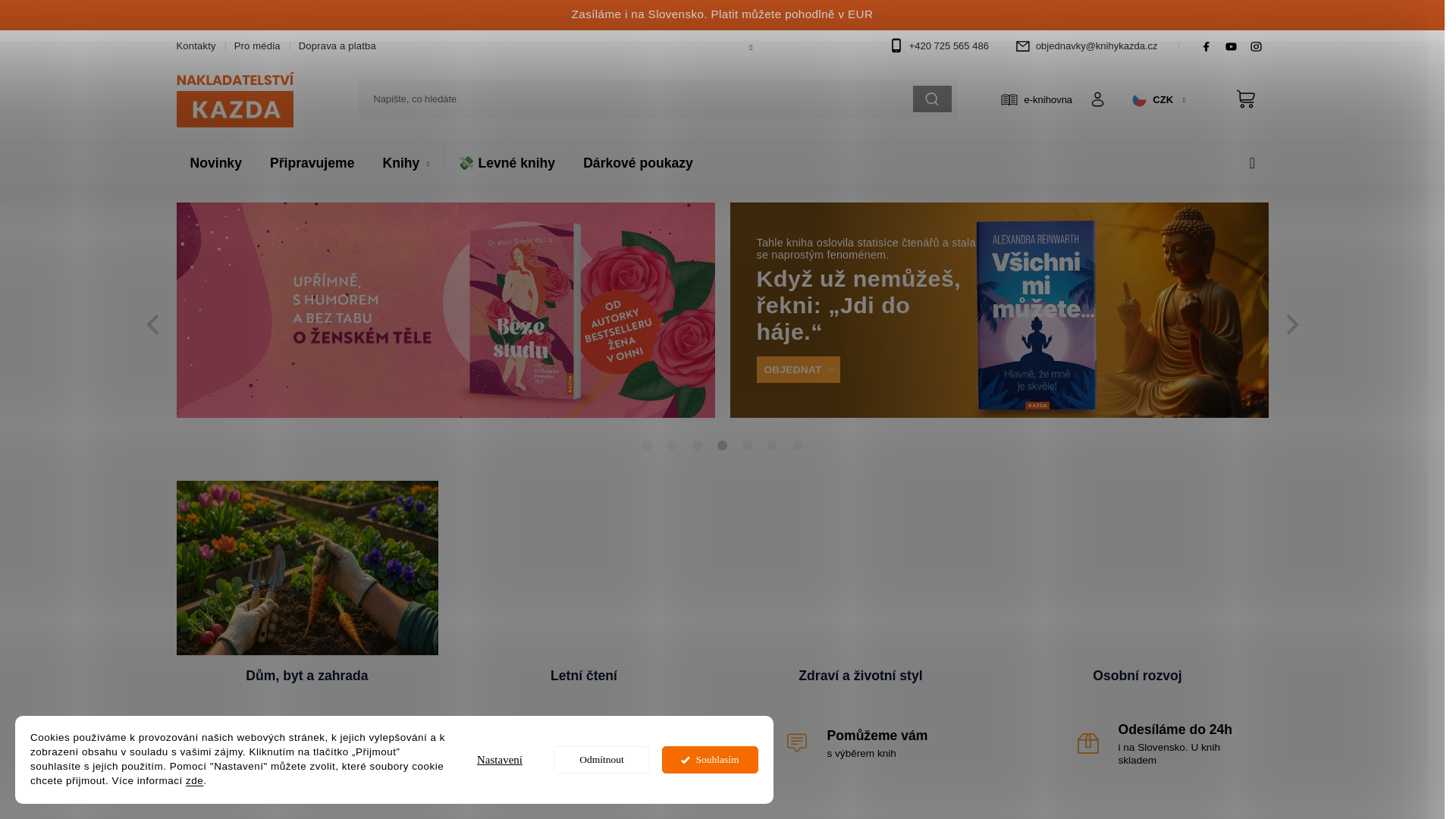 website screenshot of https://knihykazda.cz/