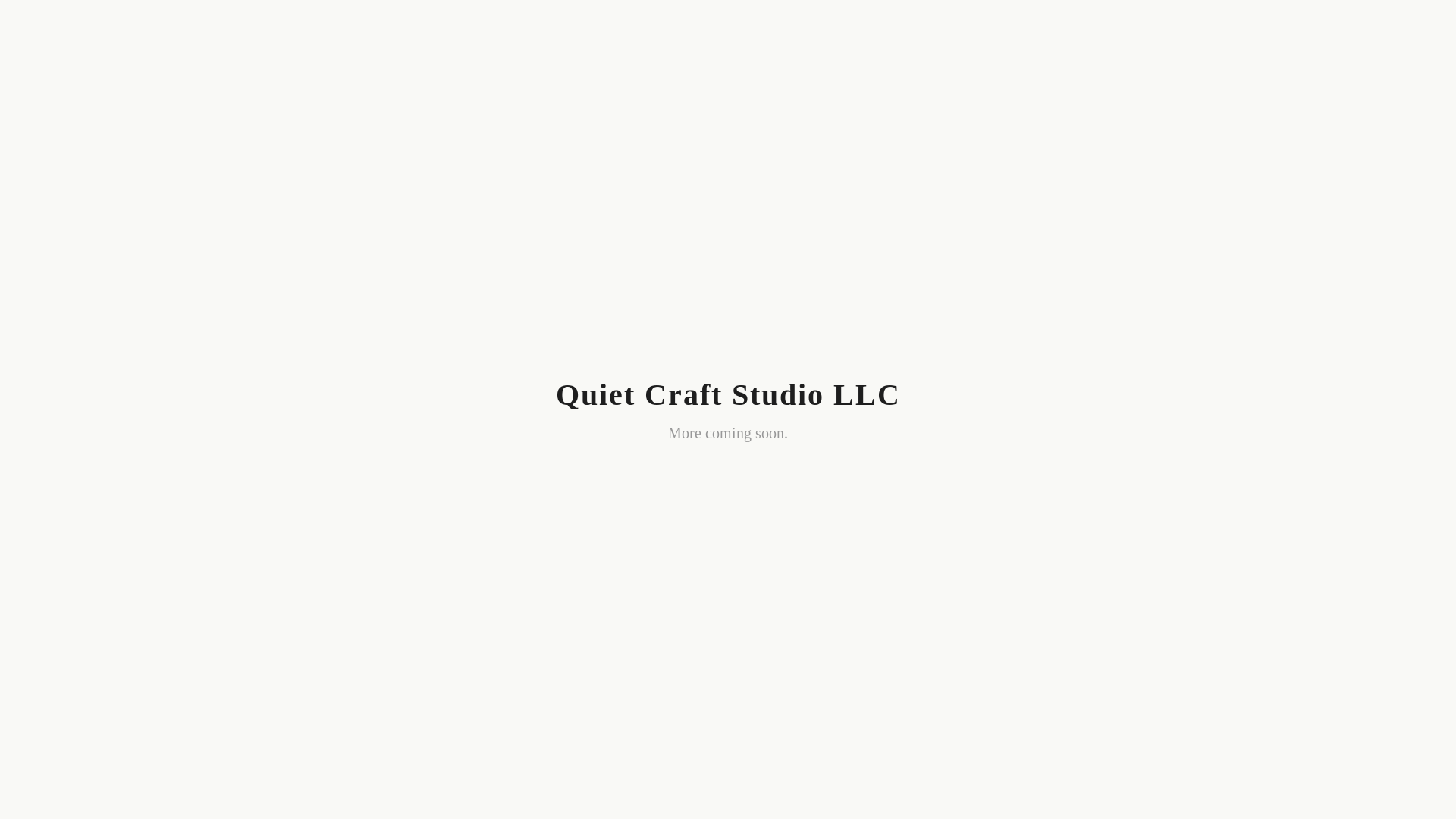 website screenshot of https://quietcraftstudio.pages.dev/