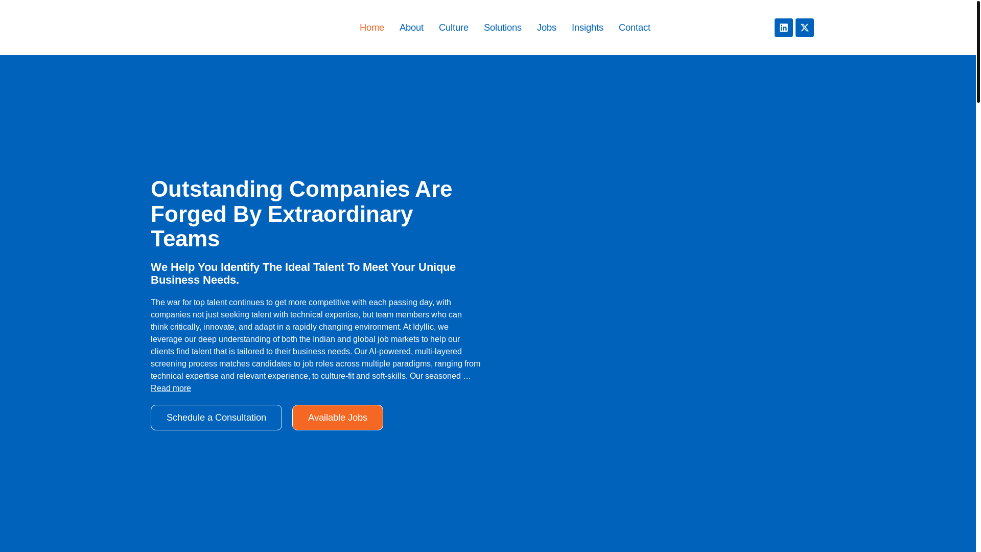 website screenshot of https://idyllicserviceshq.com/