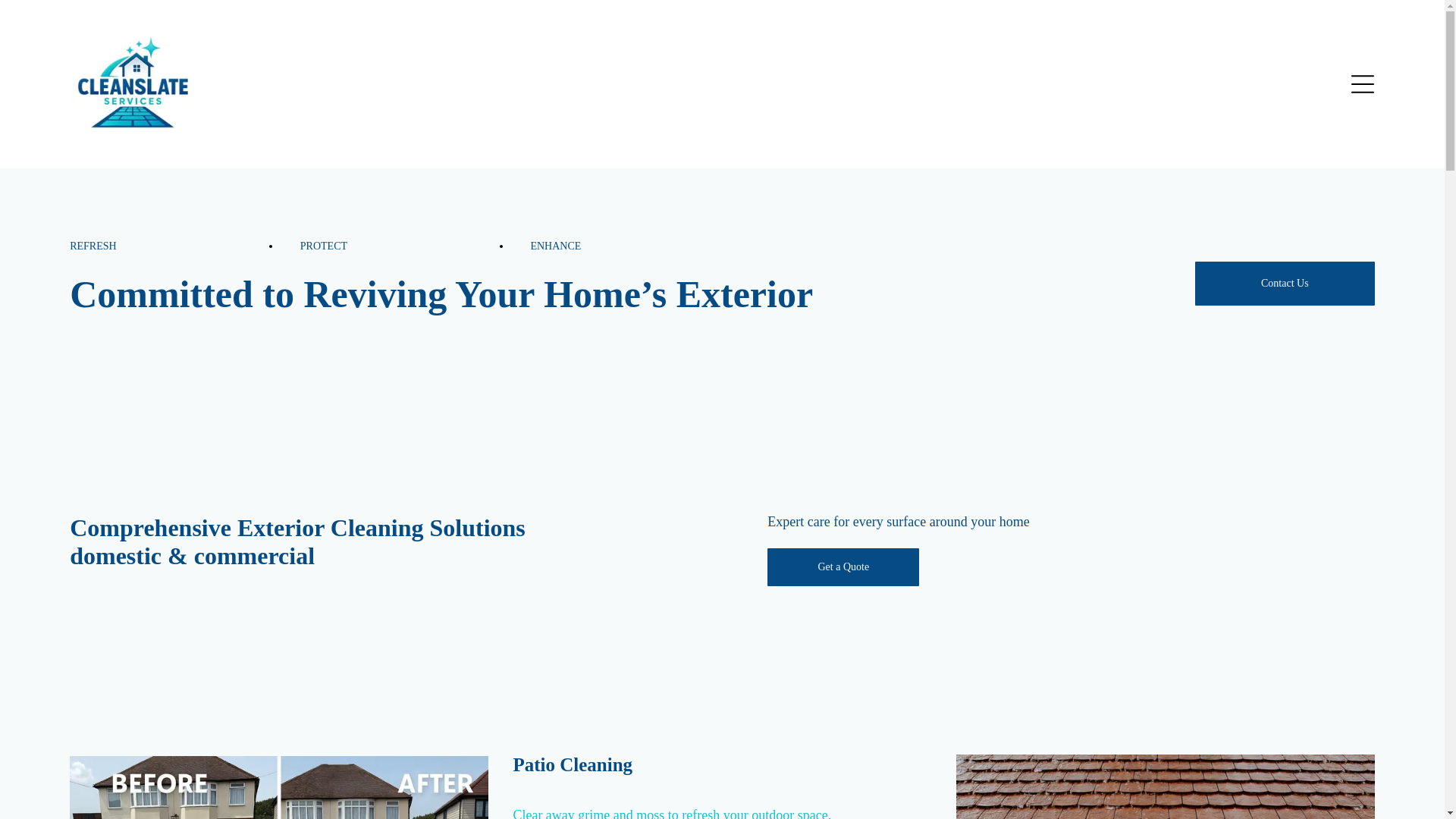 website screenshot of https://cleanslateservices.online/