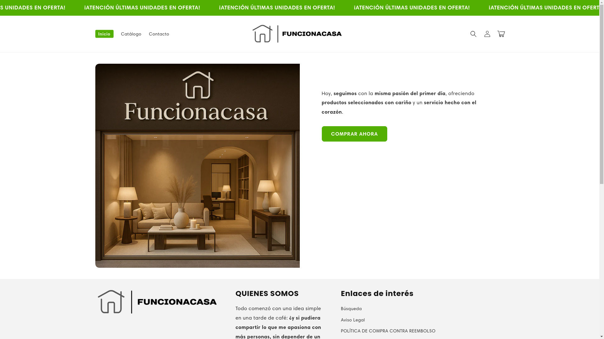 website screenshot of https://funcionacasa.com/
