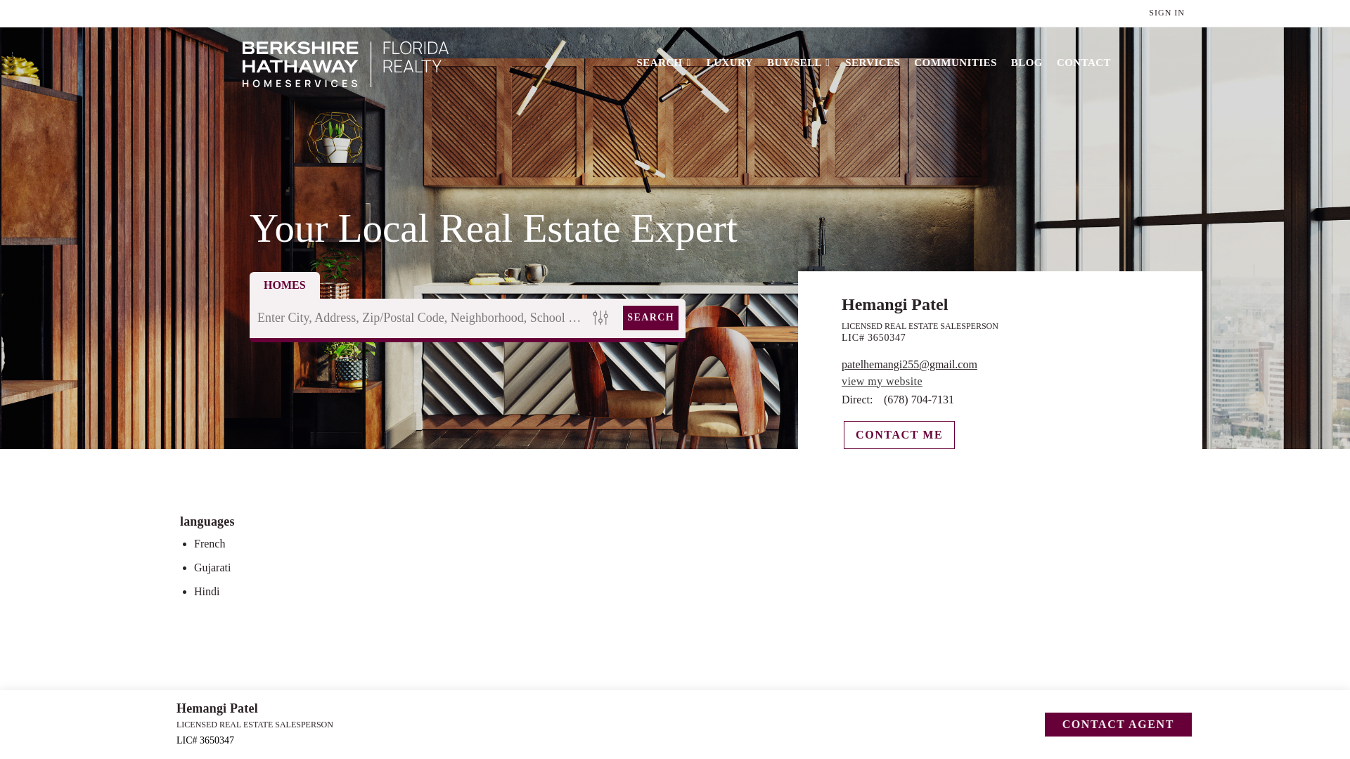 website screenshot of https://patelhemangirealtor.com/