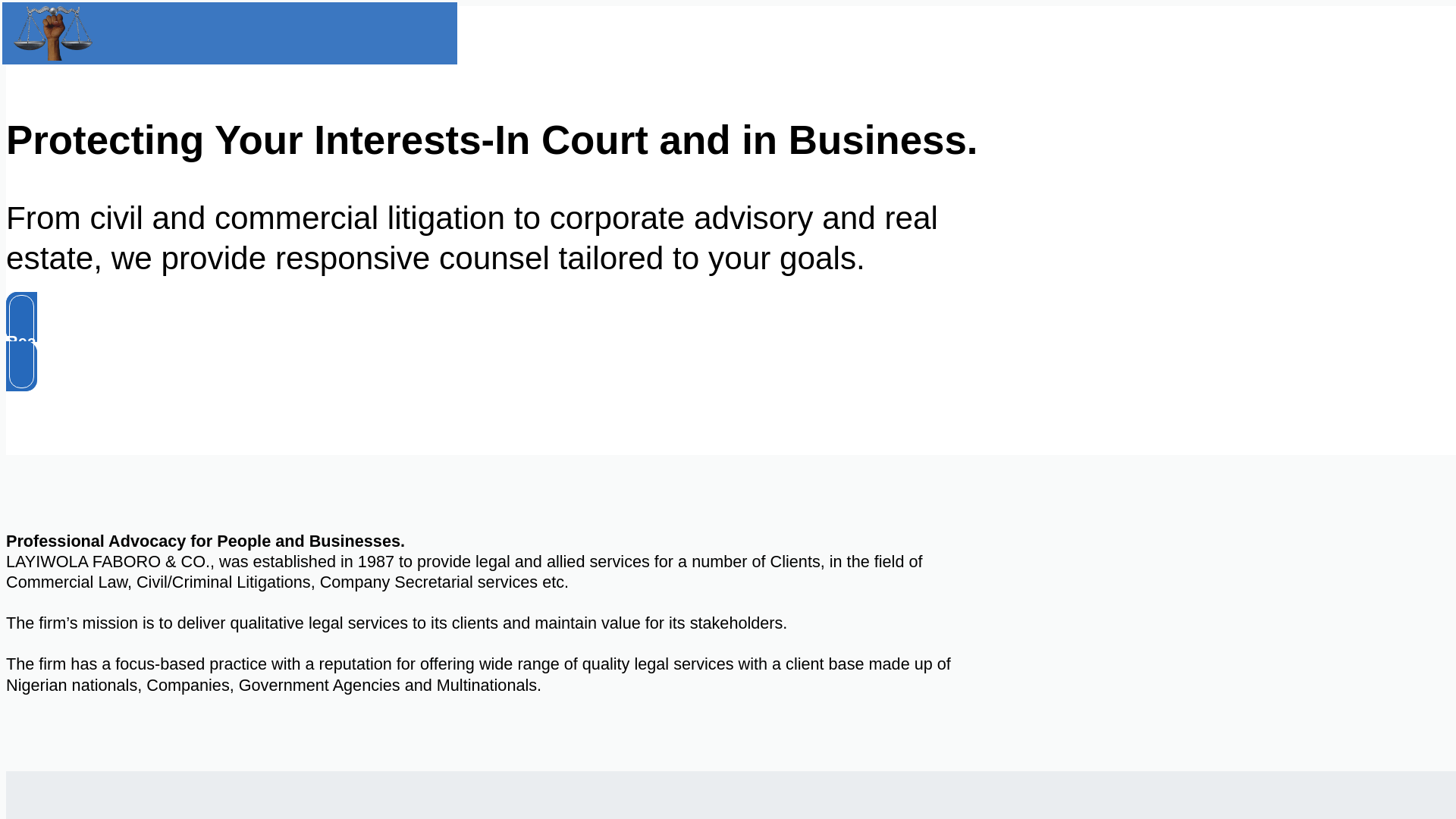 website screenshot of https://layiwolafaboroandco.com/