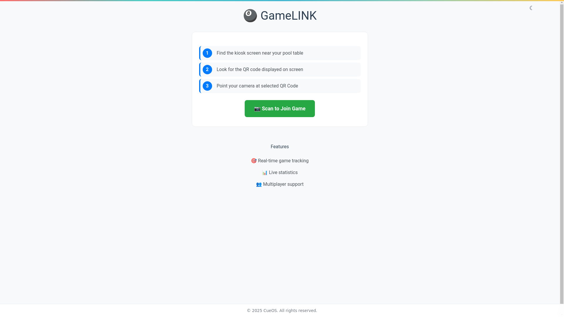website screenshot of https://cueos.pages.dev/