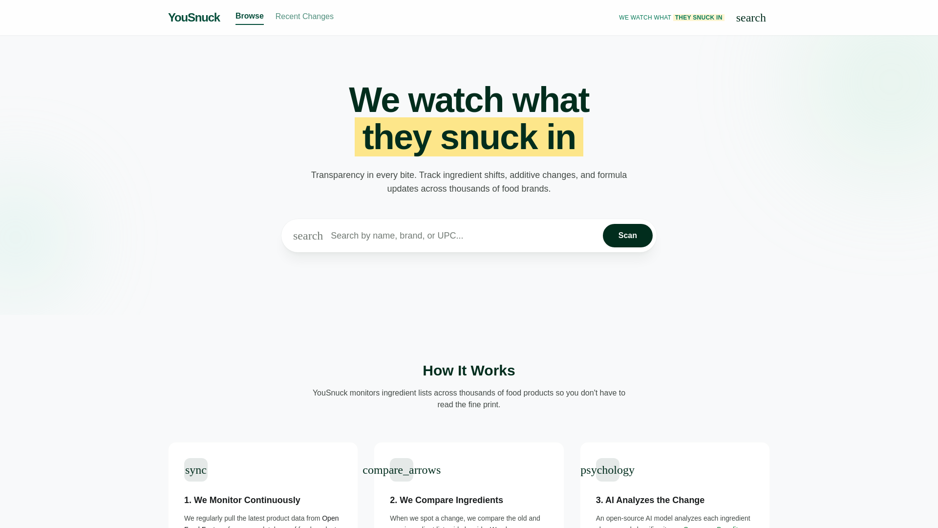 website screenshot of https://yousnuck.com/