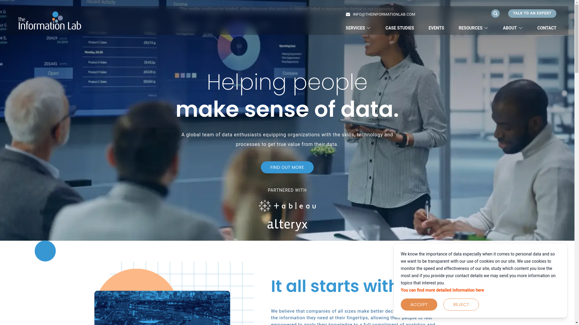 website screenshot of https://theinformationlabus.com/