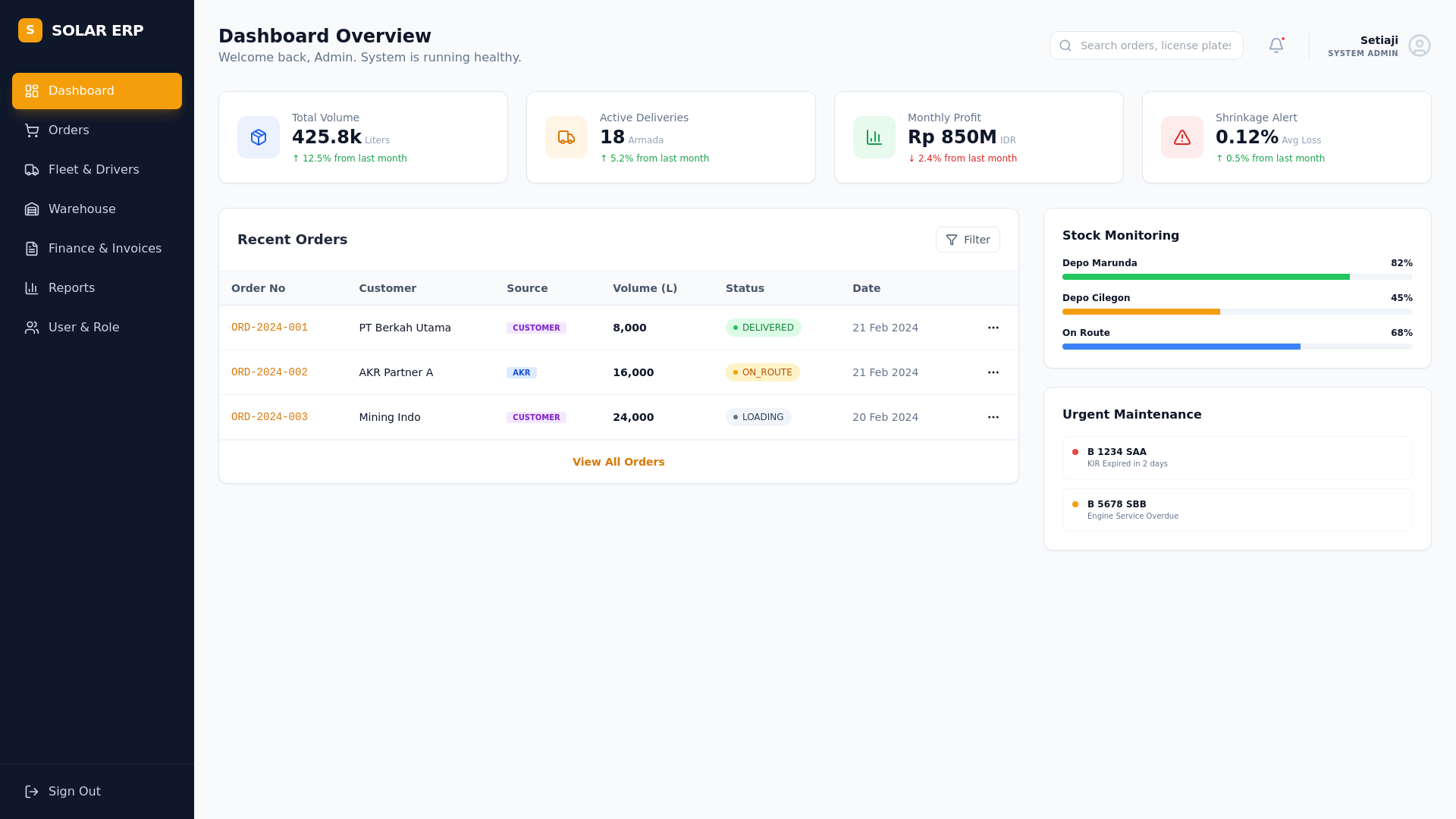 website screenshot of https://solar-erp-frontend-3d6.pages.dev/